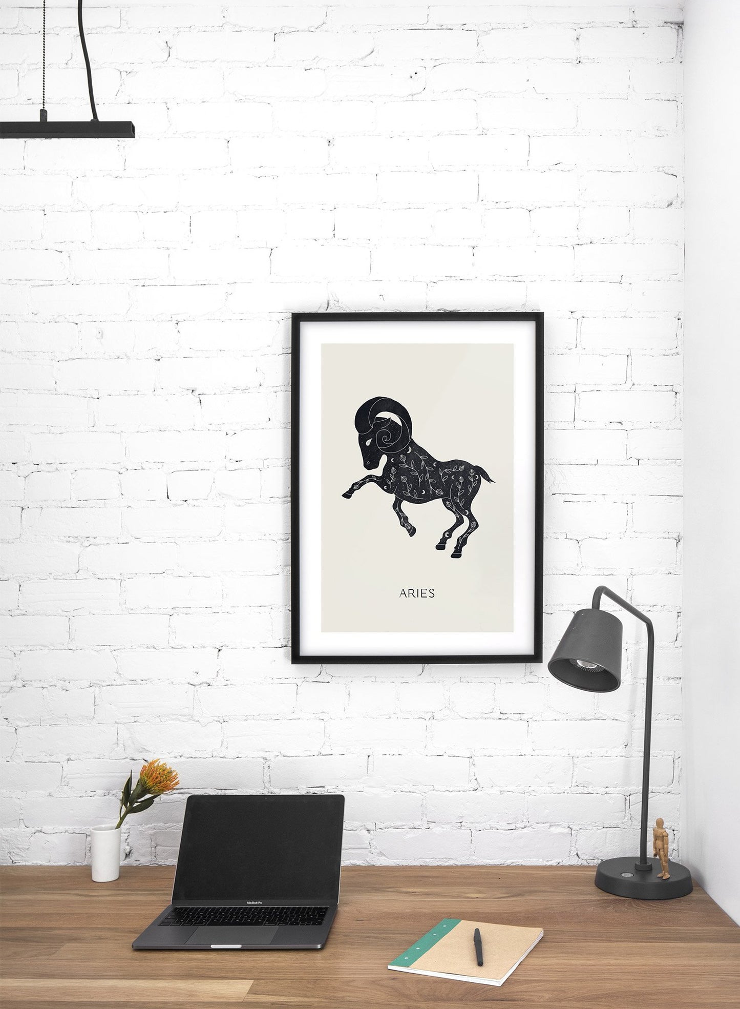 Celestial illustration poster by Opposite Wall with horoscope zodiac symbol of Aries - Lifestyle - Office Desk