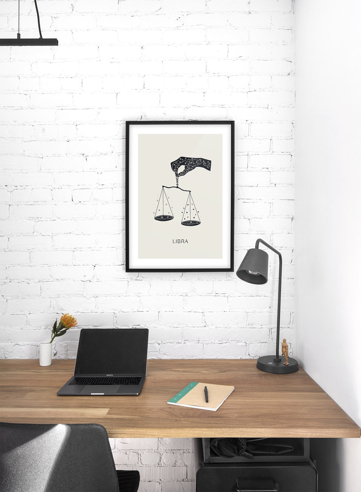 Celestial illustration poster by Opposite Wall with horoscope zodiac symbol of Libra - Lifestyle - Office Desk
