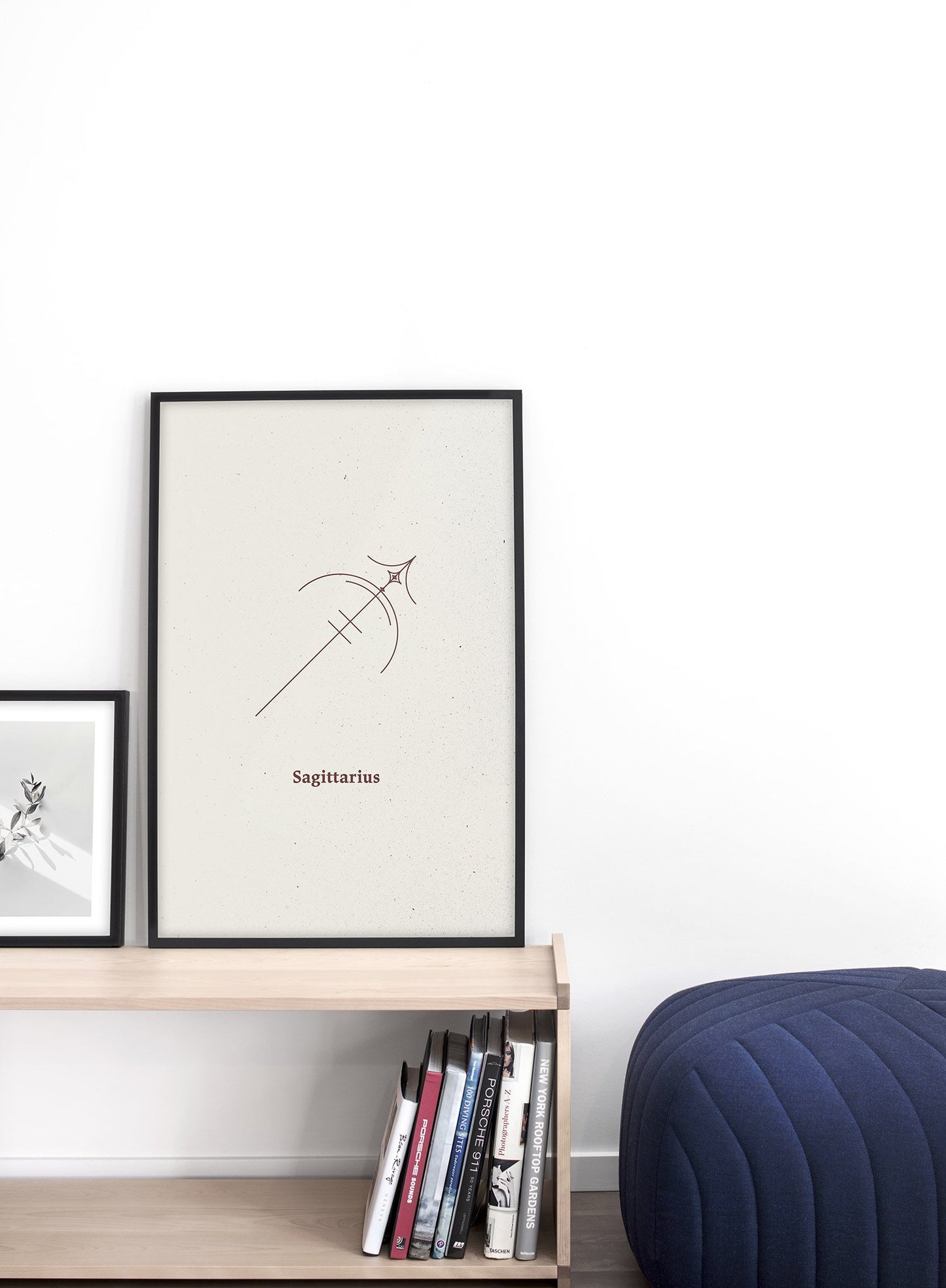 Minimalist celestial illustration poster by Opposite Wall with Sagittarius symbol - Lifestyle Duo - Living Room