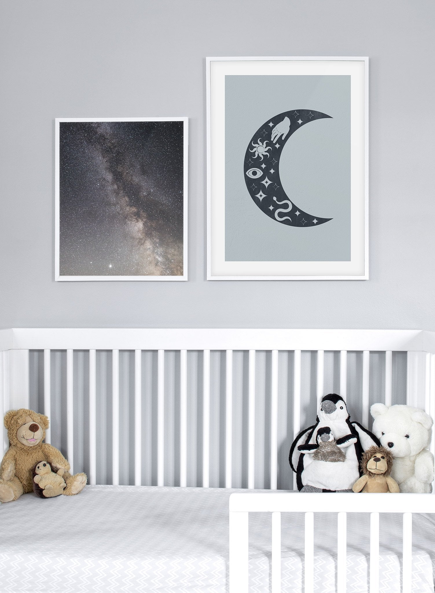 Celestial illustration poster by Opposite Wall with Blue Moon - Lifestyle Duo - Kids Nursery
