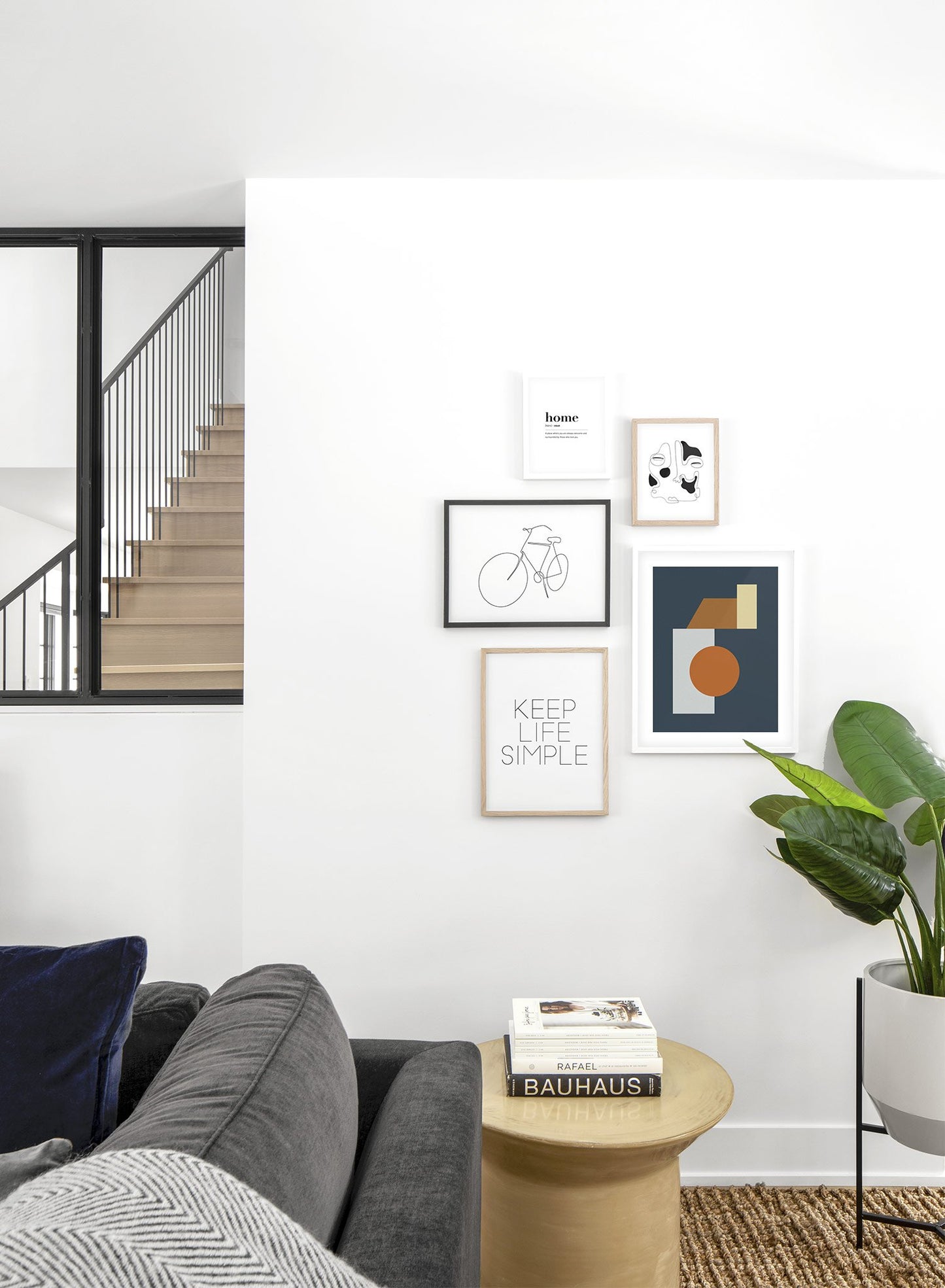 Minimalist design poster by Opposite Wall with Down Below abstract graphic design - Lifestyle Gallery - Living Room