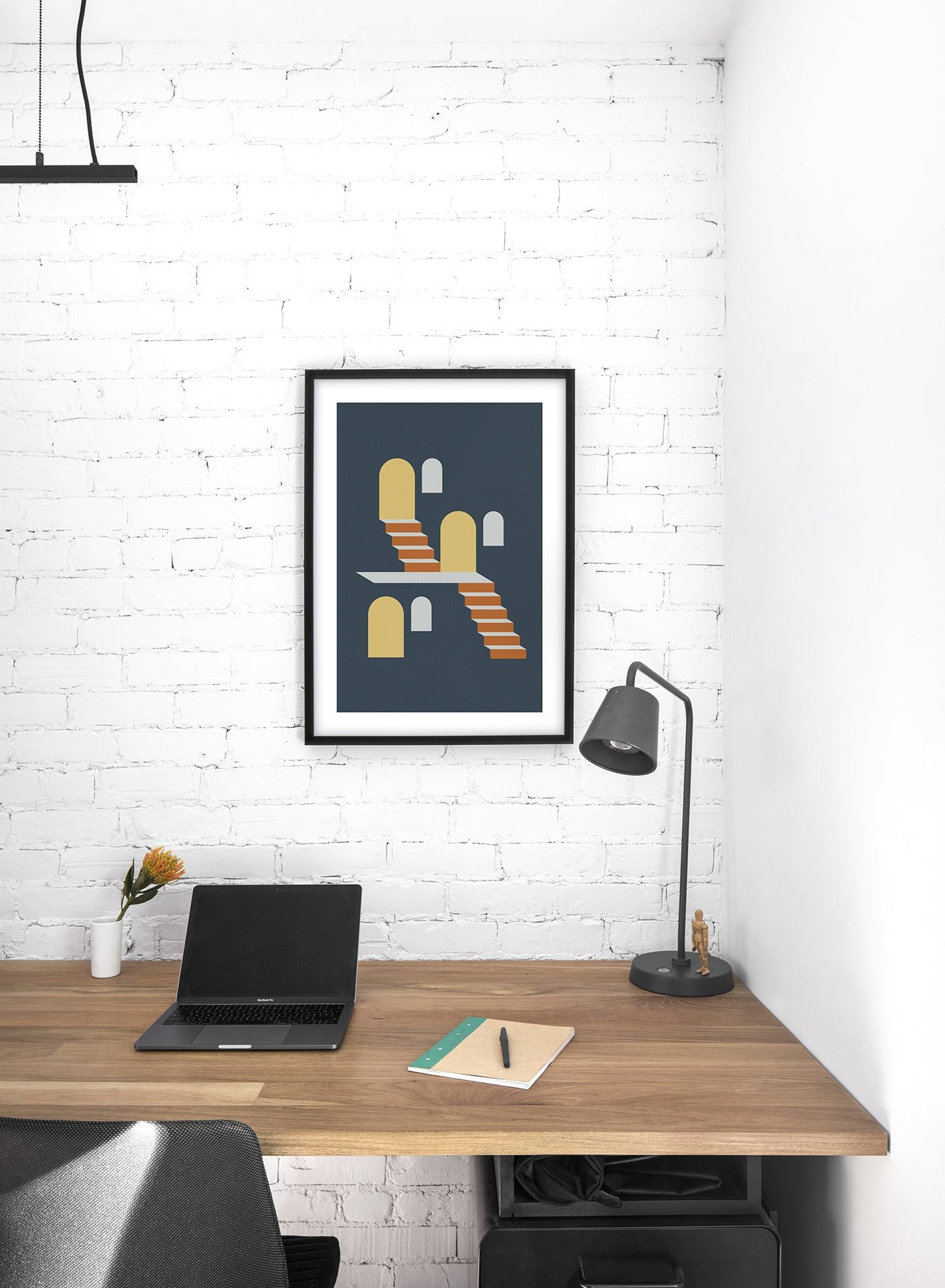 Minimalist design poster by Opposite Wall with Two Flights abstract graphic design - Lifestyle - Office Desk