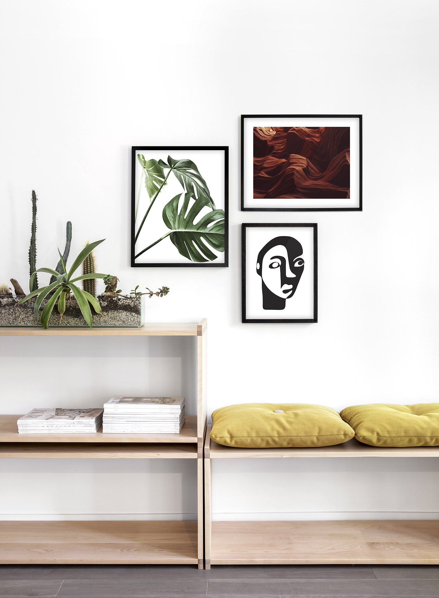Modern poster by Opposite Wall with photography of Nature's Curves red sandstone - Lifestyle Trio - Living Room