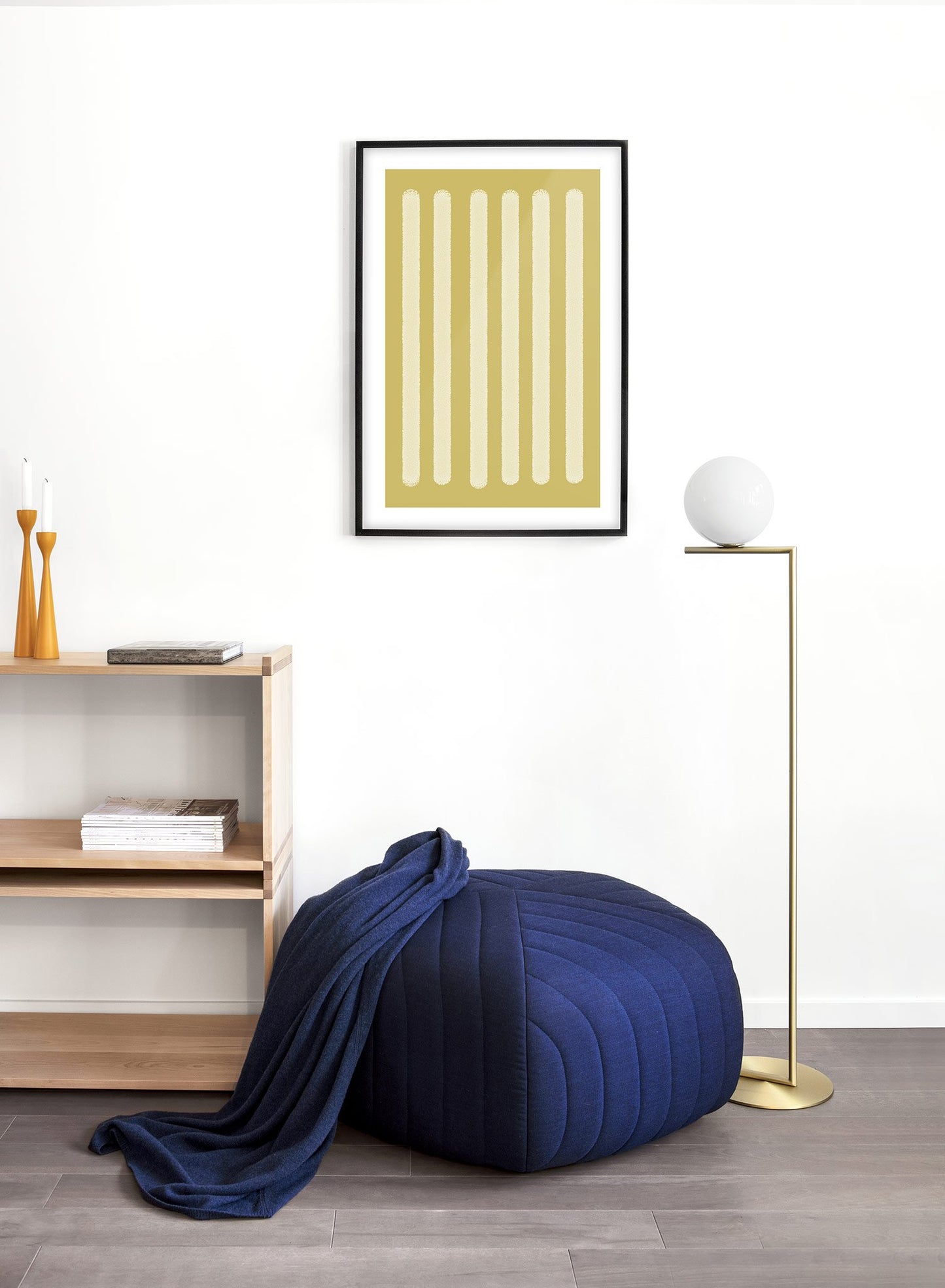 Minimalist design poster by Opposite Wall with abstract yellow rectangle shapes - Lifestyle - Living Room