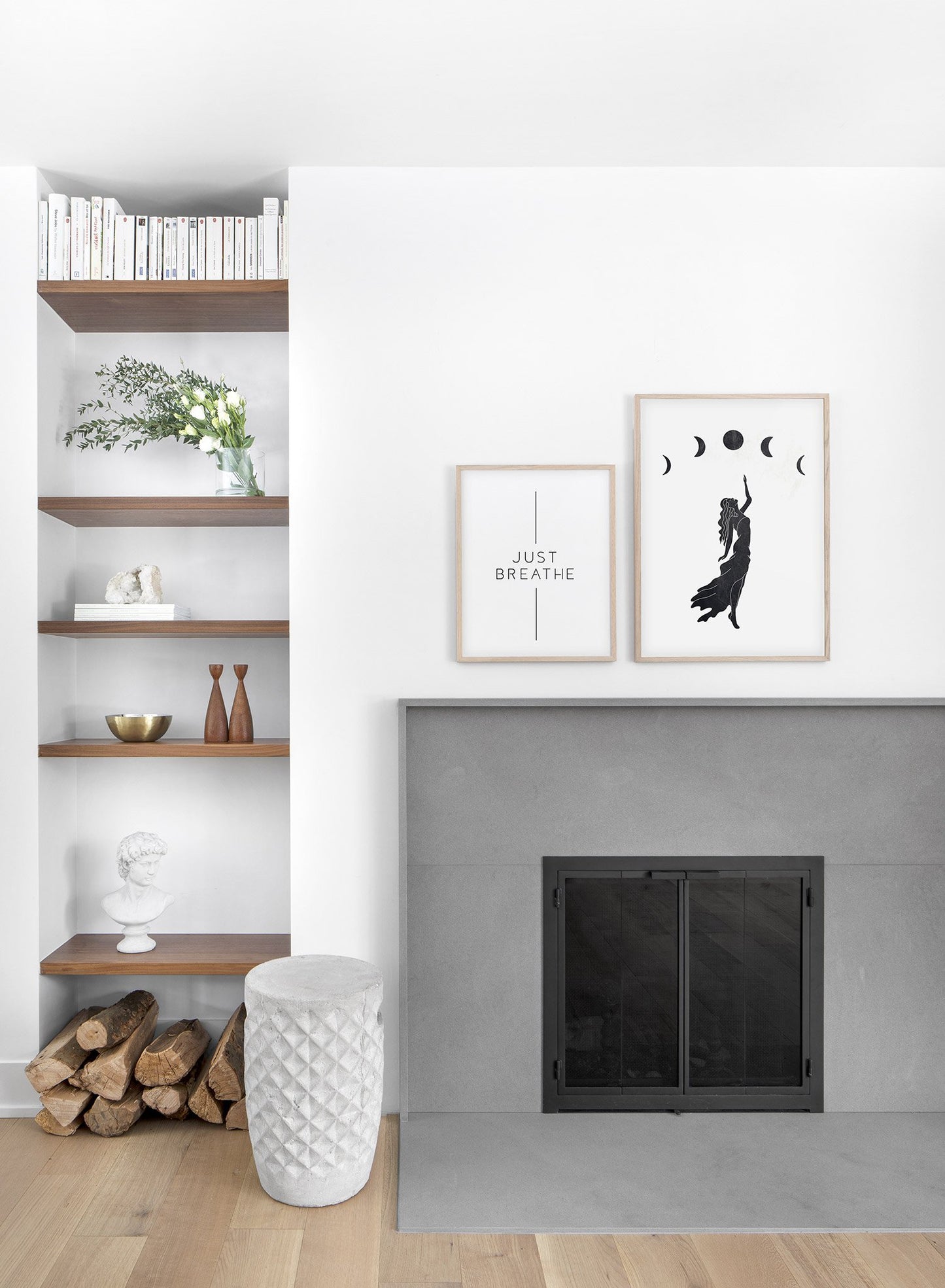 Celestial illustration by Opposite Wall with Selene goddess of moons - Lifestyle Duo - Living Room
