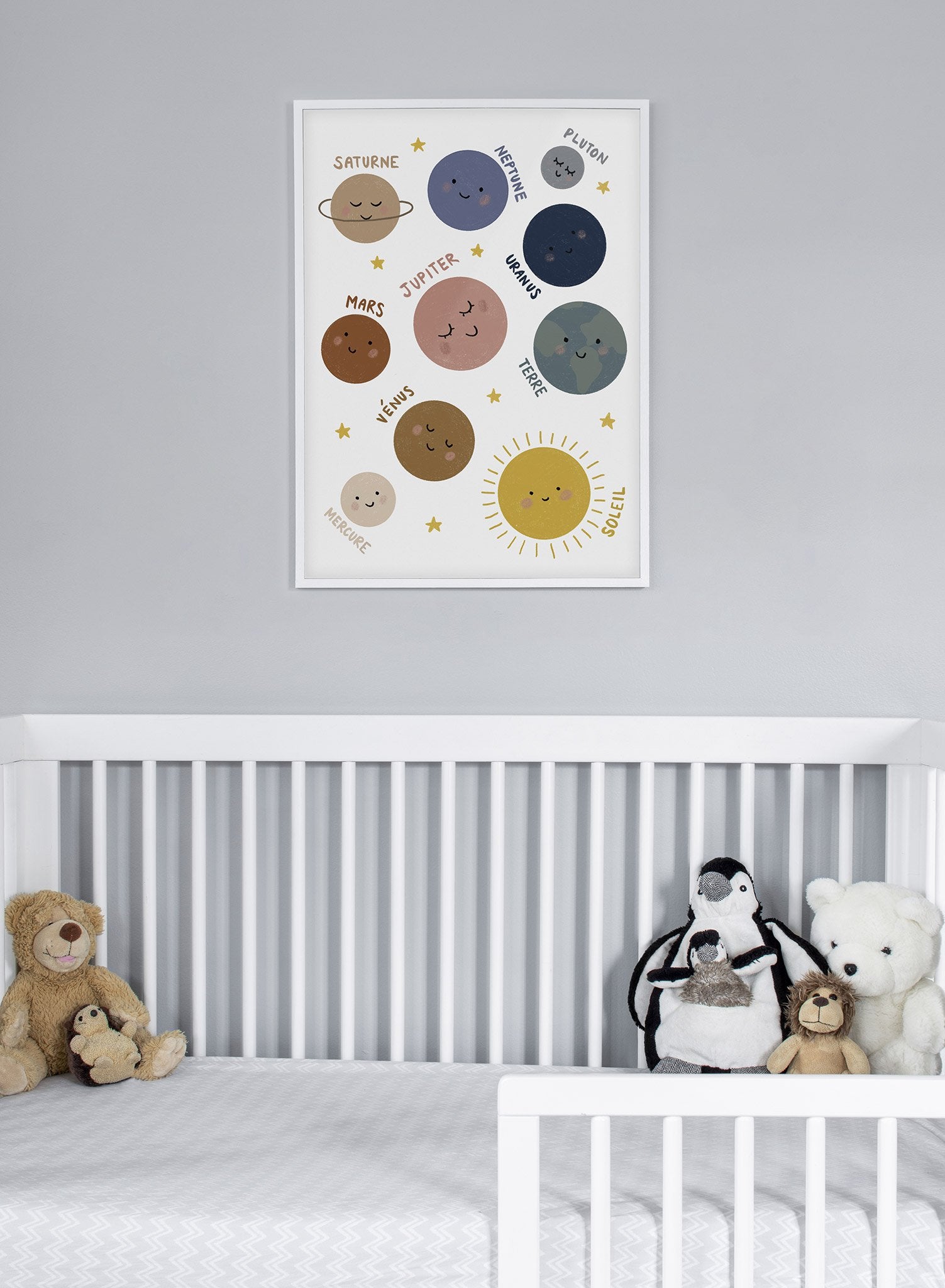 Kids nursery poster by Opposite Wall with solar system planets in French - Lifestyle - Kids Nursery
