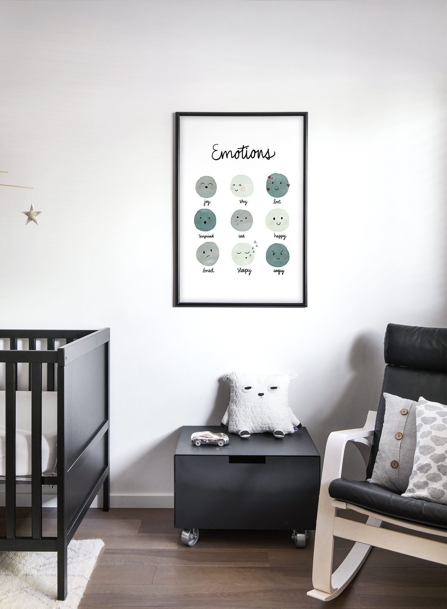 Kids nursery poster by Opposite Wall with facial emotions watercolours - Lifestyle - Kids Nursery