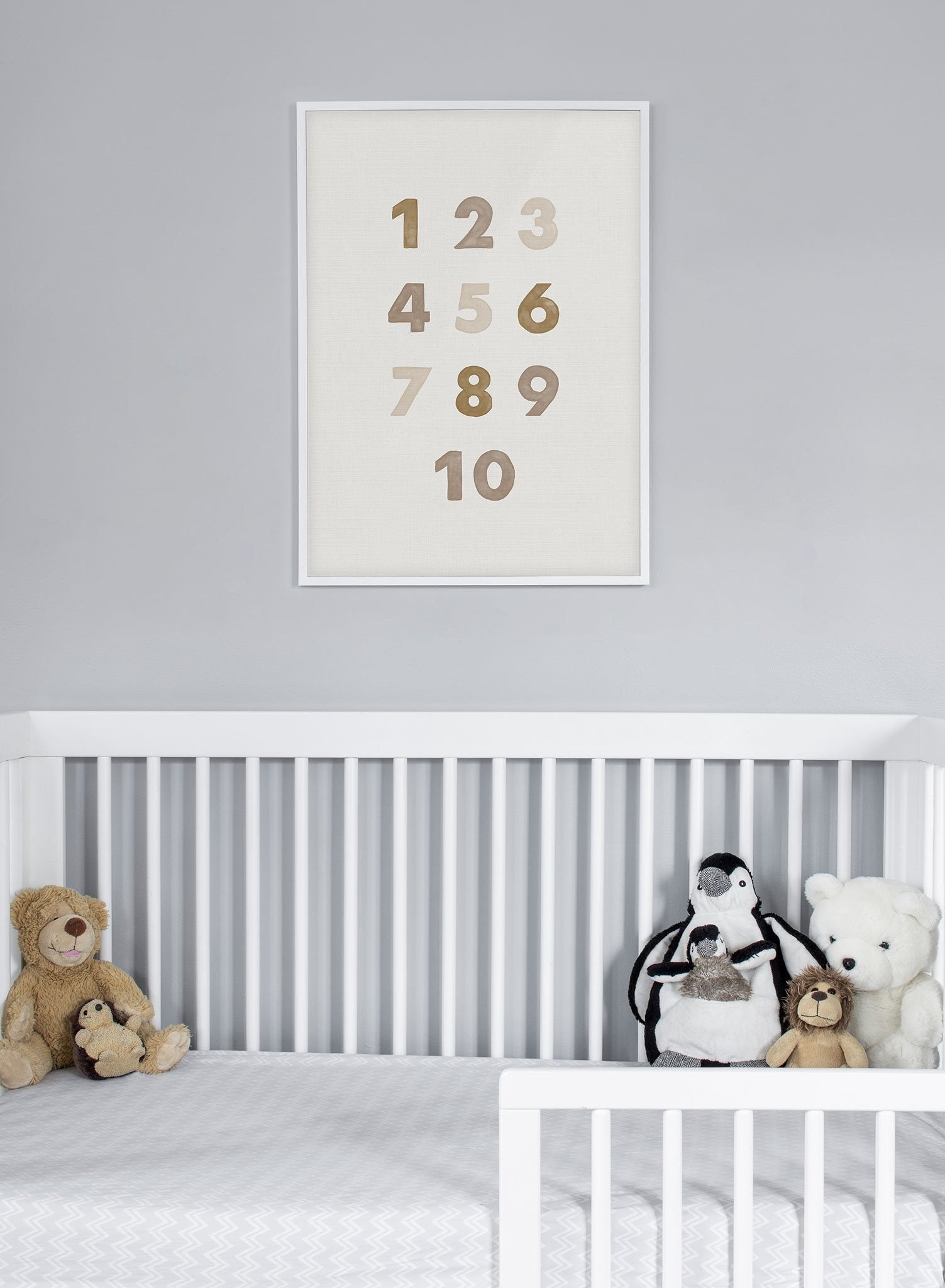 Kids nursery poster by Opposite Wall with numbers in beige