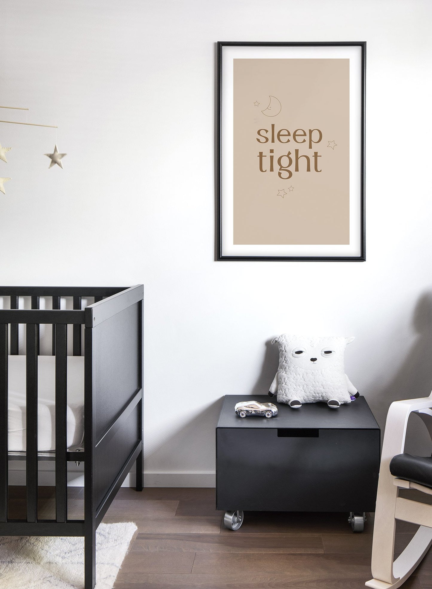 Kids nursery typography quote poster by Opposite Wall with Sleep Tight - Lifestyle - Kids Bedroom