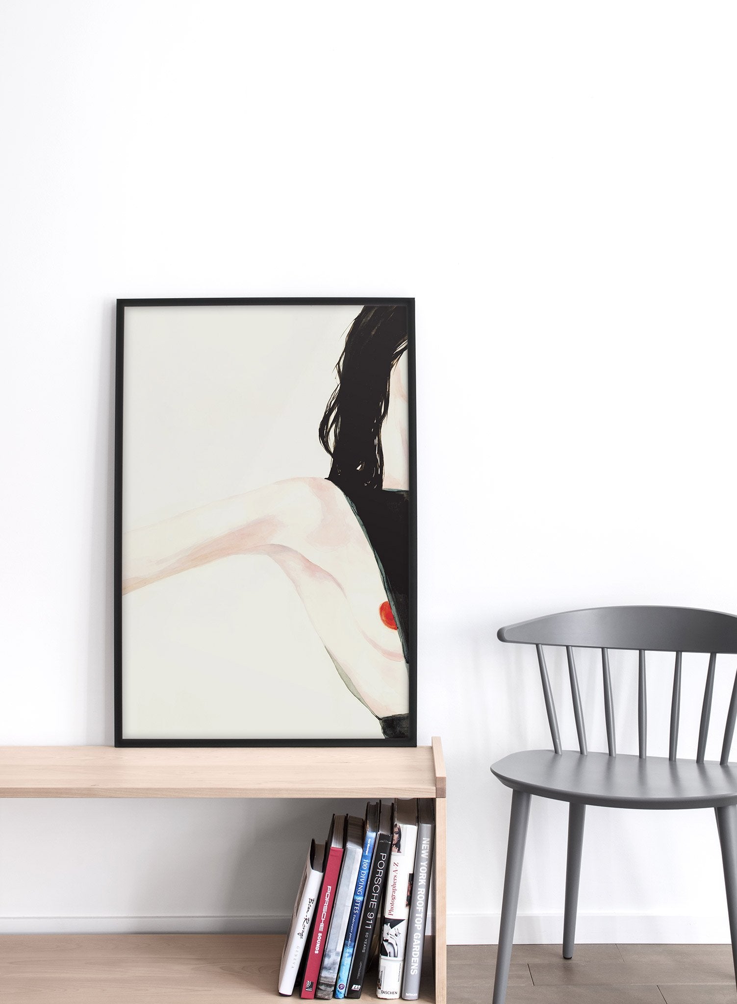 Fashion illustration poster by Opposite Wall with woman in risqué outfit - Lifestyle - Living Room
