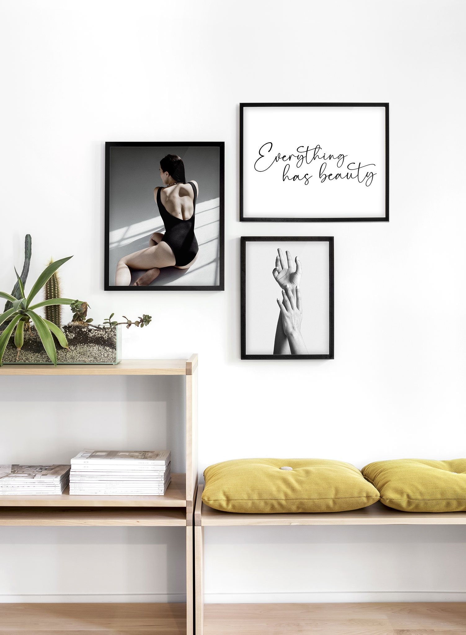 Fashion photography poster by Opposite Wall with Backless woman - Lifestyle Trio - Living Room
