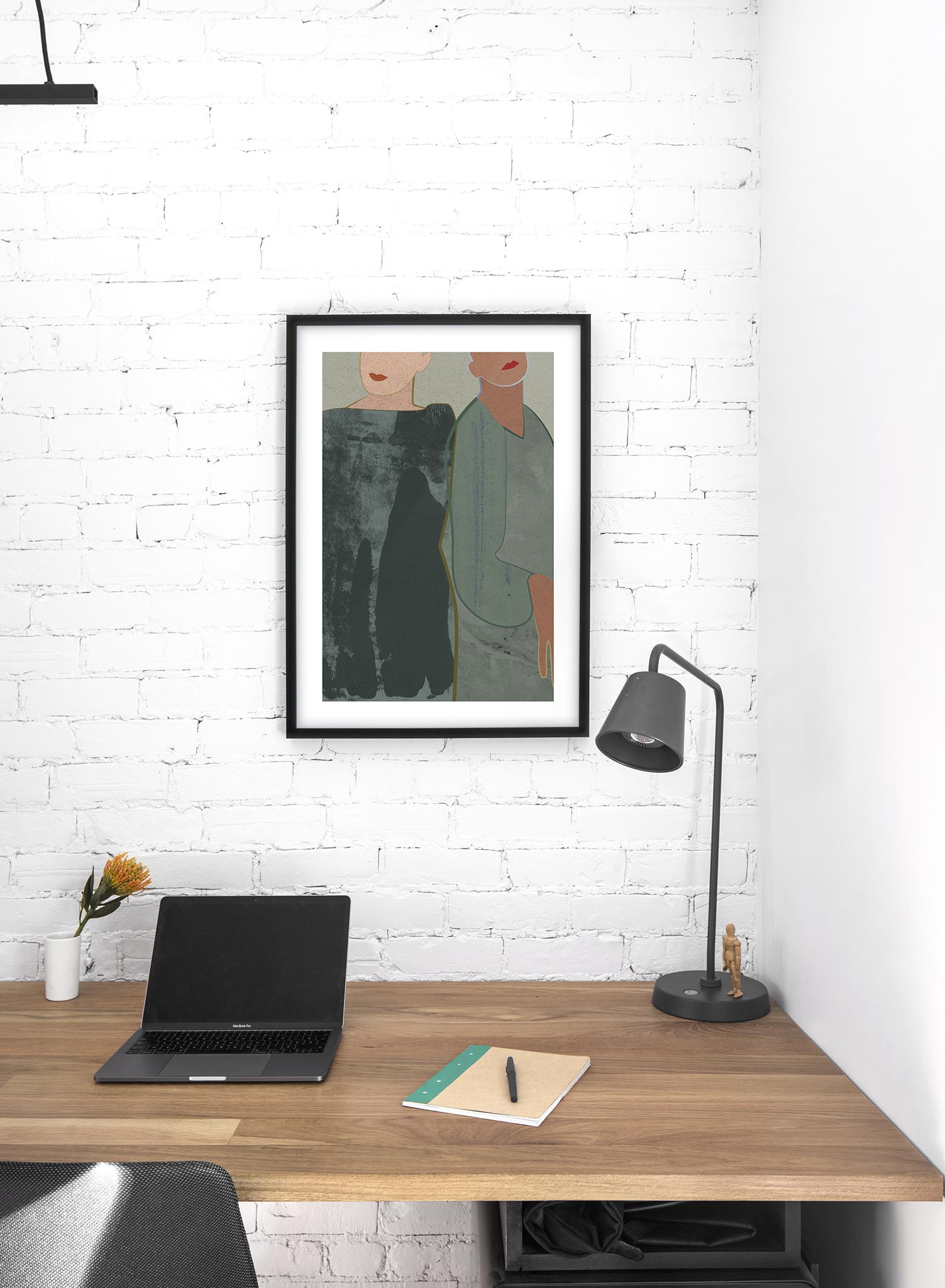 Fashion illustration poster by Opposite Wall with drawing of two woman Socialites - Lifestyle - Office Desk