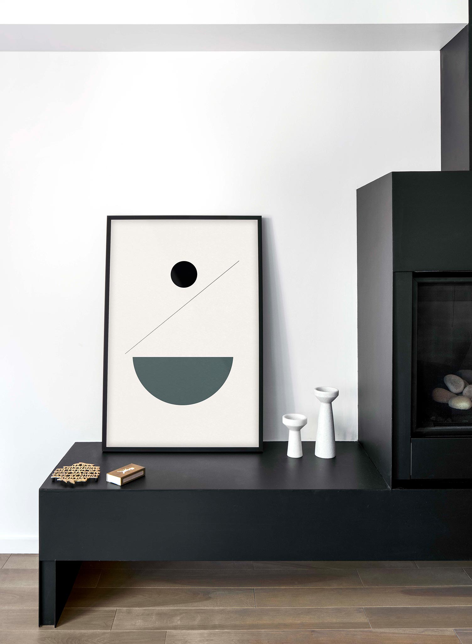 Modern abstract poster by Opposite Wall with minimalist shapes in balance by Toffie Affichiste - Lifestyle - Living Room