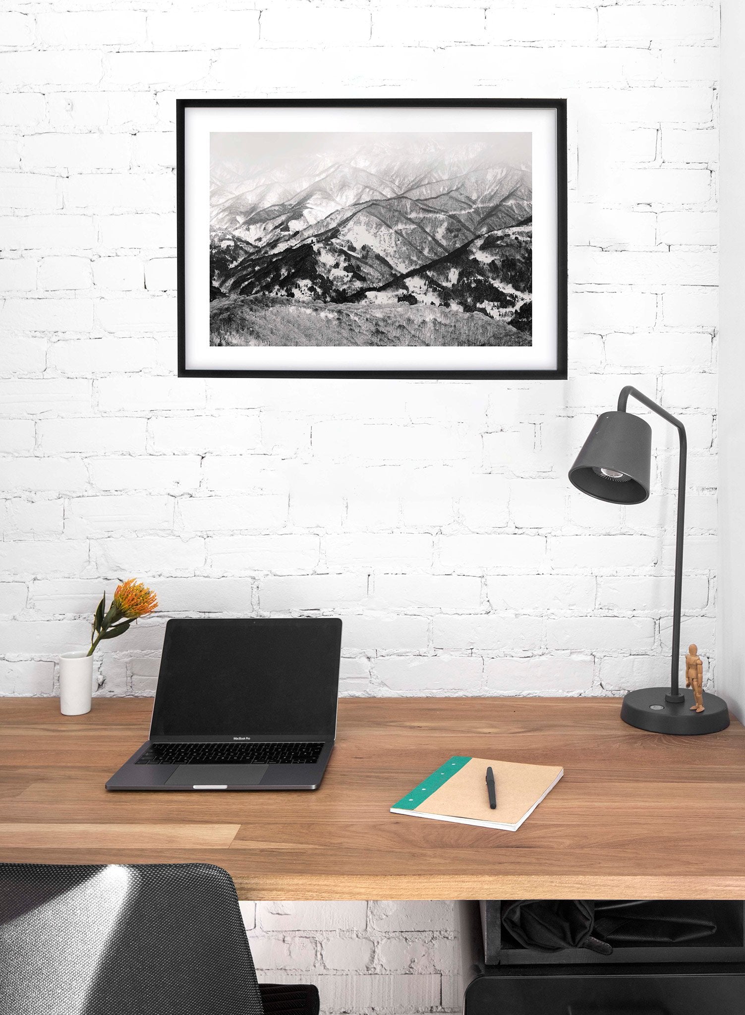 Landscape photography poster by Opposite Wall with dusting of snow on mountain - Lifestyle - Office Desk