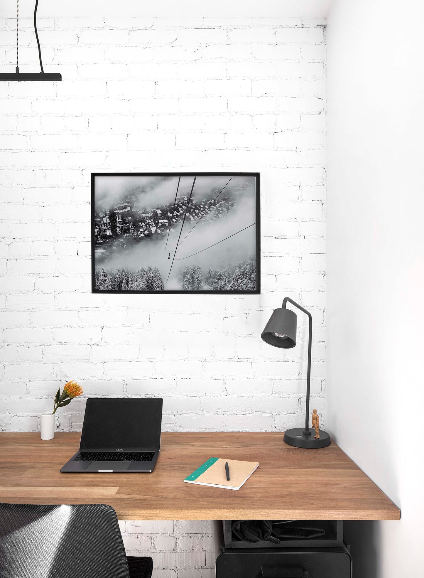 Landscape photography poster by Opposite Wall with ski lift gondola - Lifestyle - Office Desk