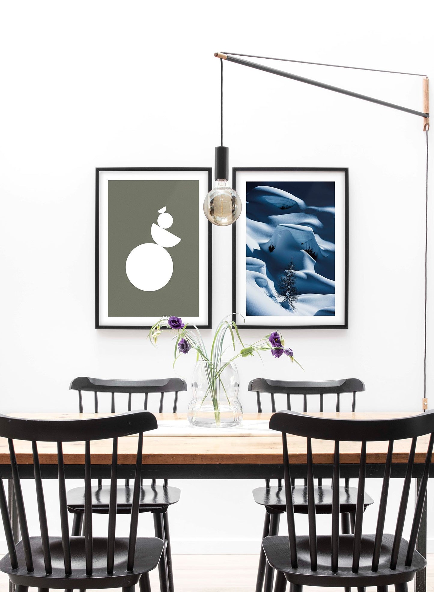 Landscape photography poster by Opposite Wall with freshly fallen snow - Lifestyle Duo - Dining Room