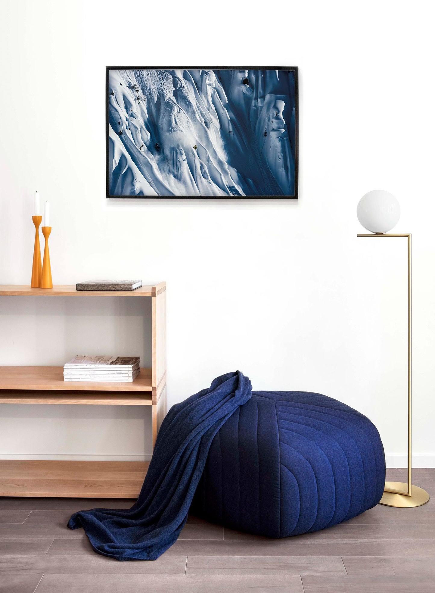 Landscape photography poster by Opposite Wall with snowy mountain avalanche - Lifestyle - Living Room