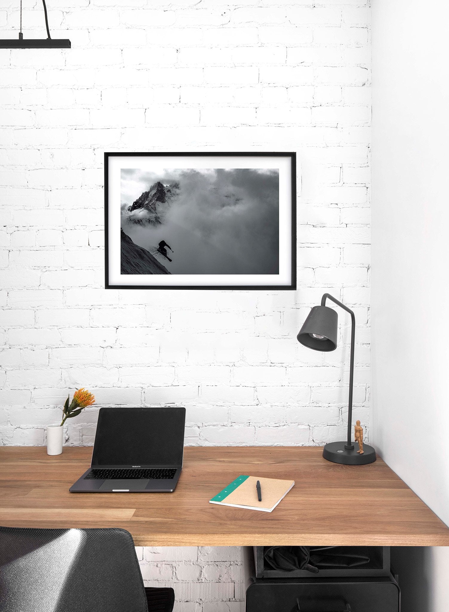 Landscape photography poster by Opposite Wall with adventure extreme skier on mountain - Lifestyle - Office Desk