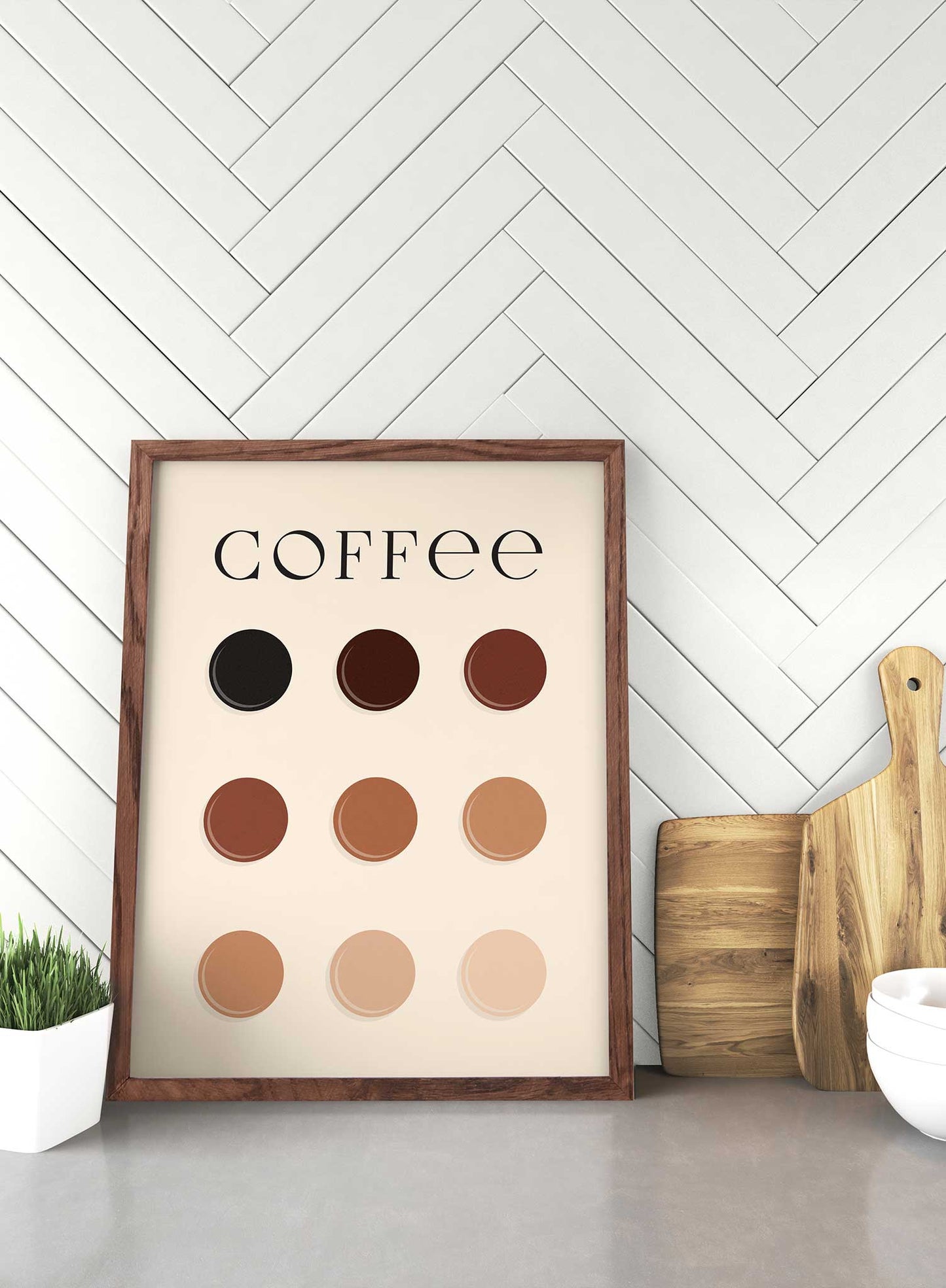 Coffee Gradient is a coffee themed illustration poster by Opposite Wall.