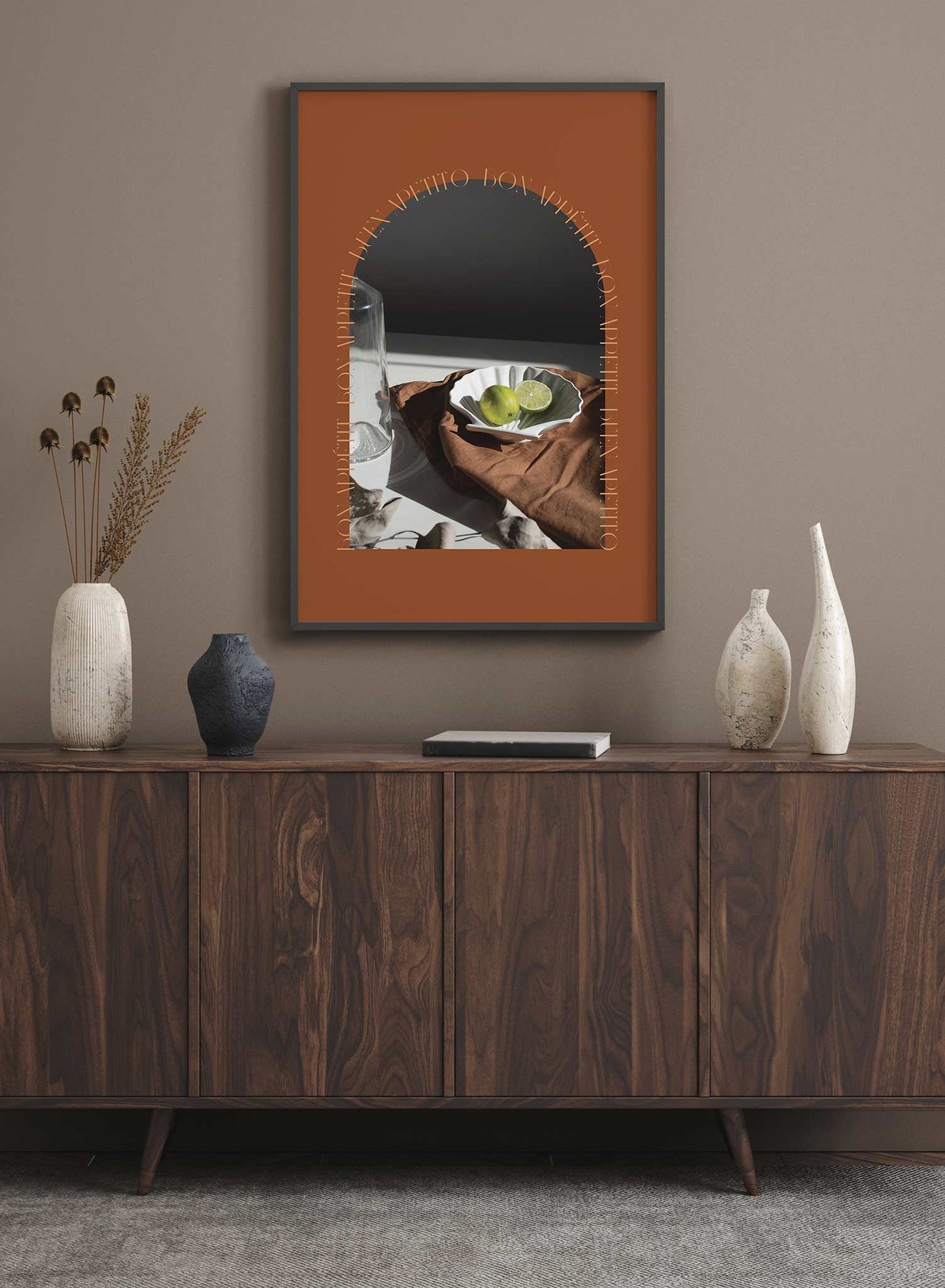 Cosmopolitan Feast is a still life fruit photography collage poster by Opposite Wall.