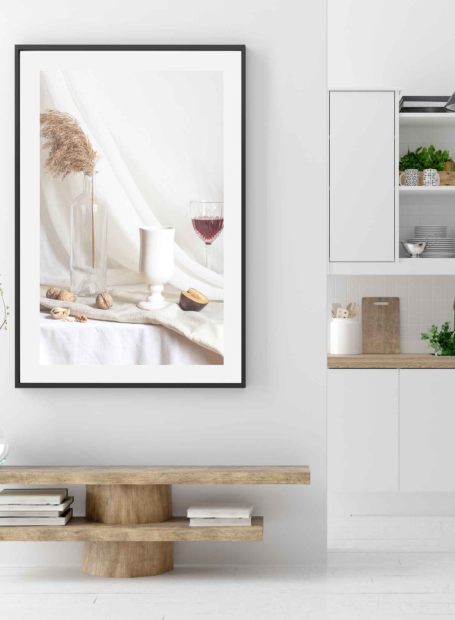 Sensual Buffet is a still life photography poster with fruit and wine by Opposite Wall.