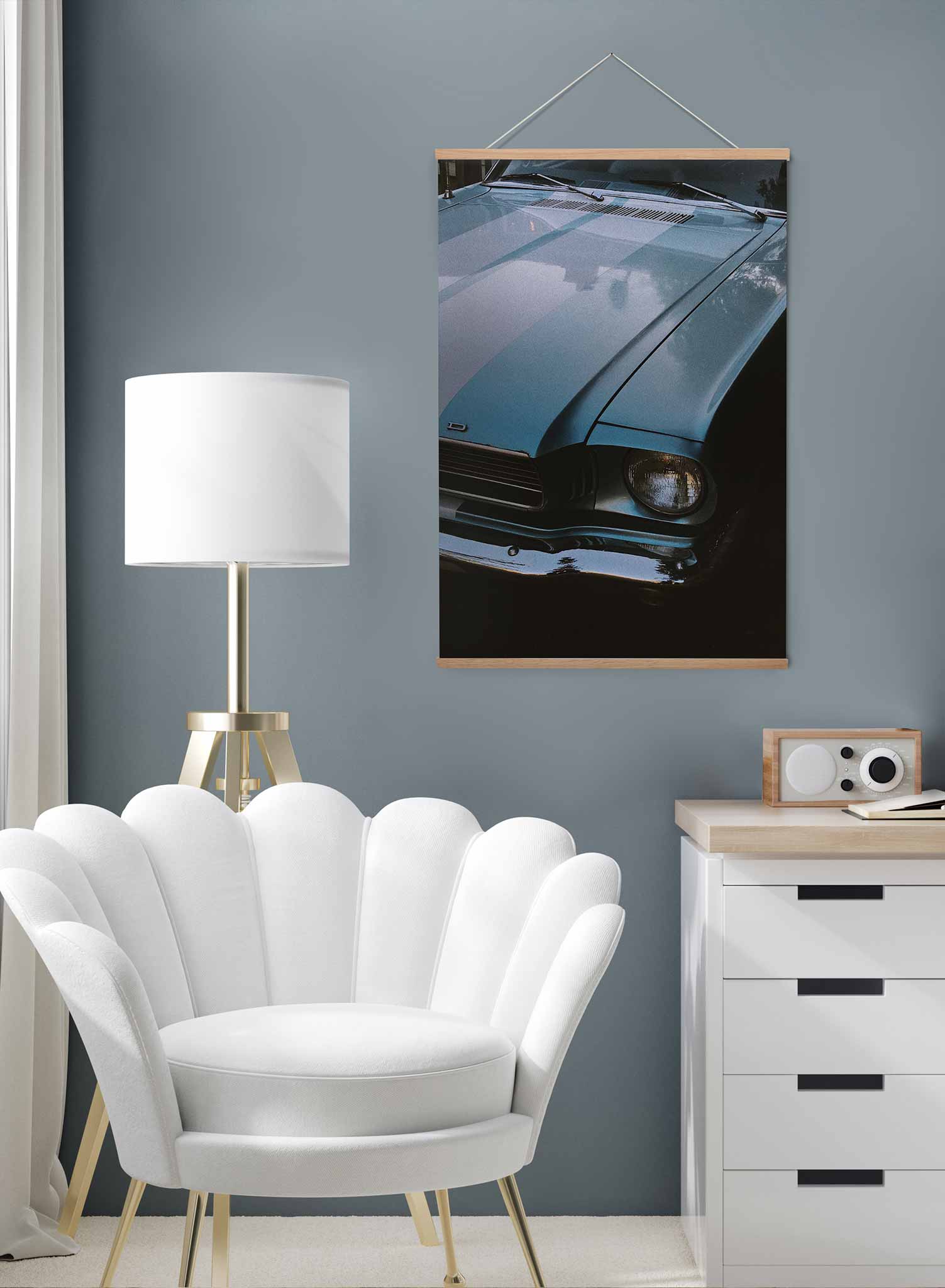 Classic Ride is a vintage photography poster of a 60's muscle car by Opposite Wall.