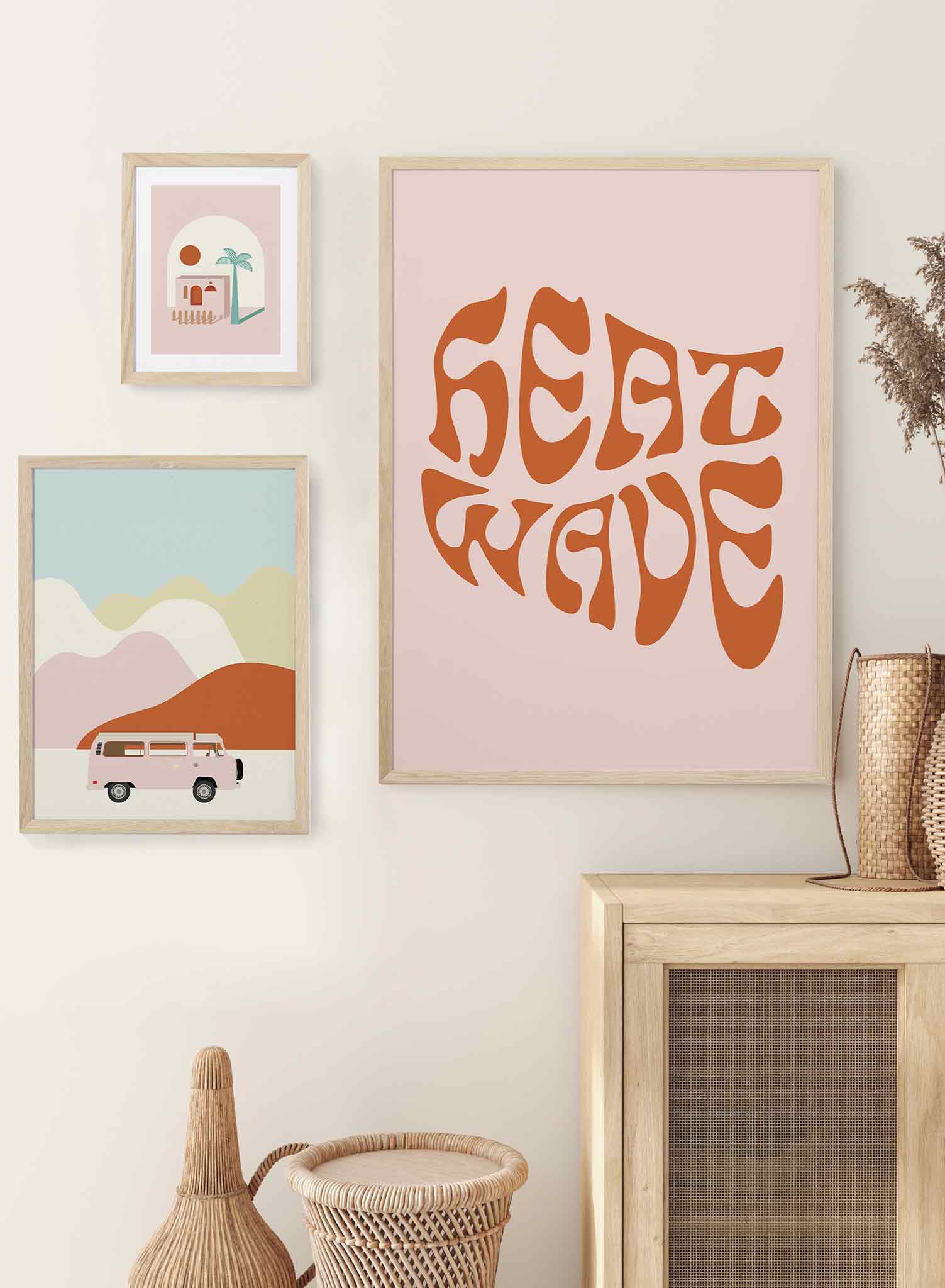 Heat Wave is a colourful typography poster of the words 'Heat Wave' by Opposite Wall.