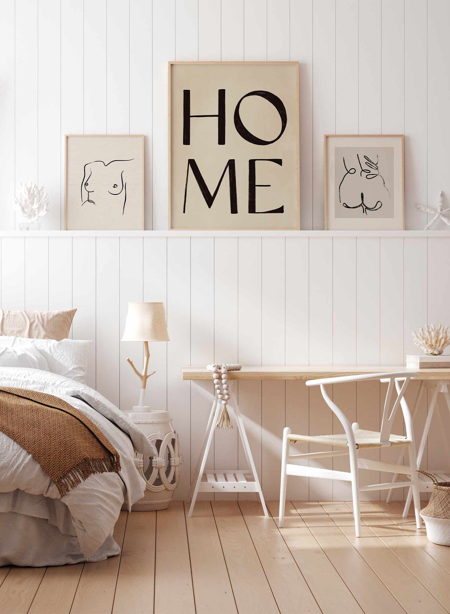 Come Home is a typography and illustration of the word 'Home' written in big font by Audrey Rivet in collaboration with Opposite Wall.