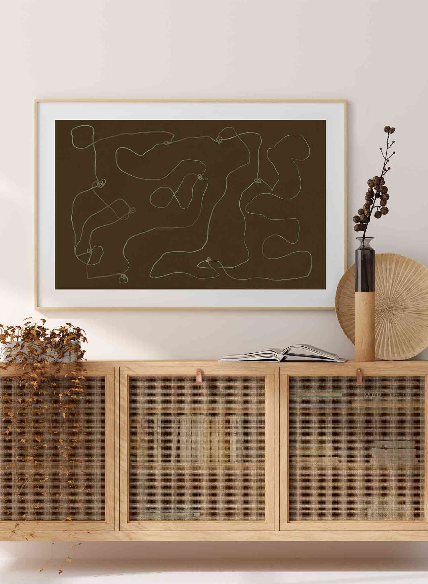 Sinuous Path is an illustration of a line path with circle points drawn in a continuous manner by Audrey Rivet in collaboration with Opposite Wall.