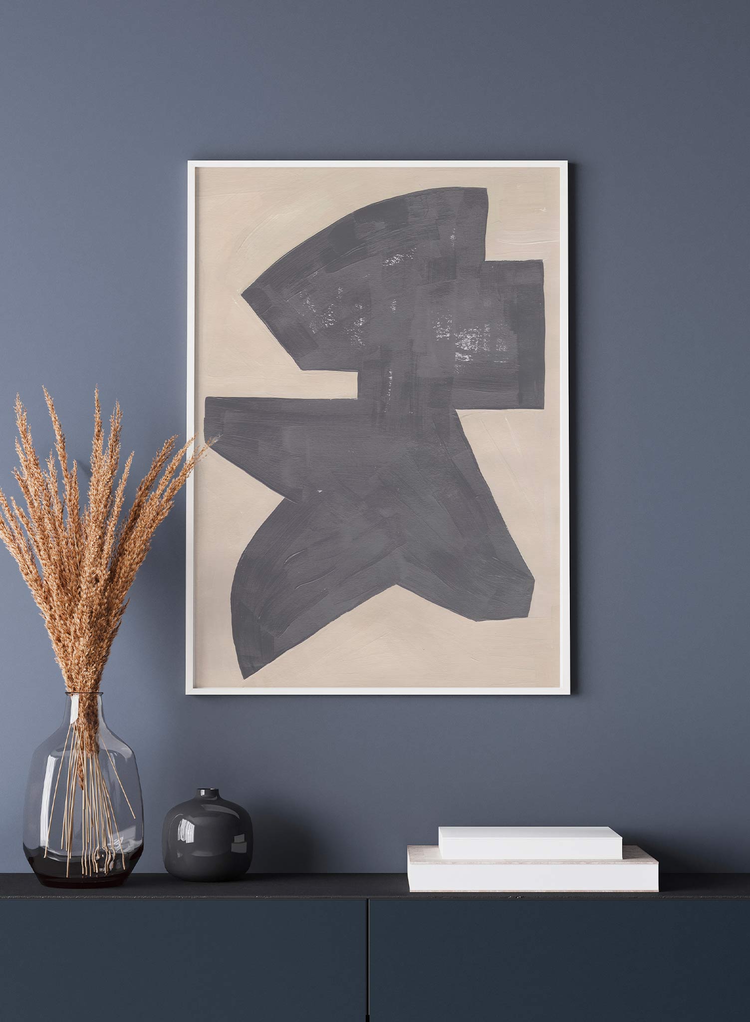 Sculpted Steel is a minimalist abstract illustration of a big and special gray shape by Opposite Wall.