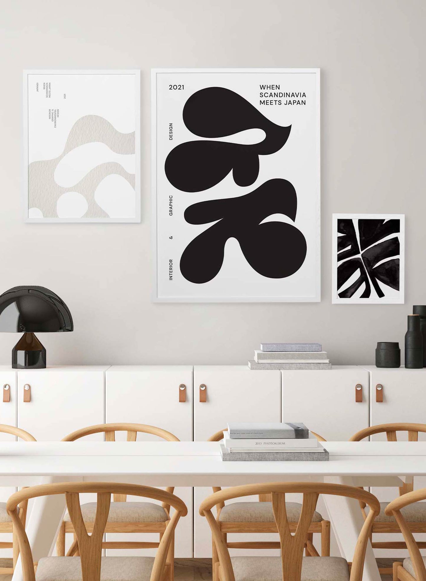 Scandinavia & Japan is a minimalist typography by Opposite Wall of the definition of a Japandi design which refers to a fusion of Japanese and Scandinavian home decor.