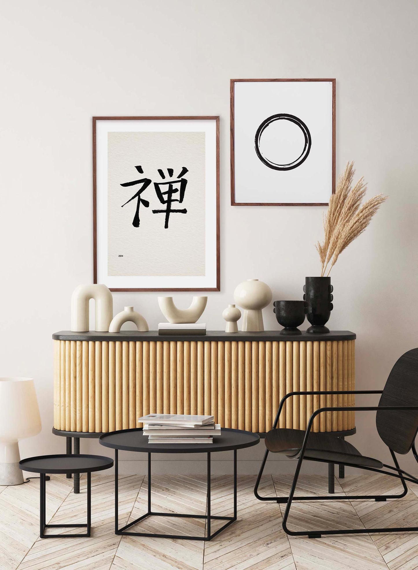 Zen Symbol is a minimalist typography by Opposite Wall of the Japanese word "Zen" written in ink.