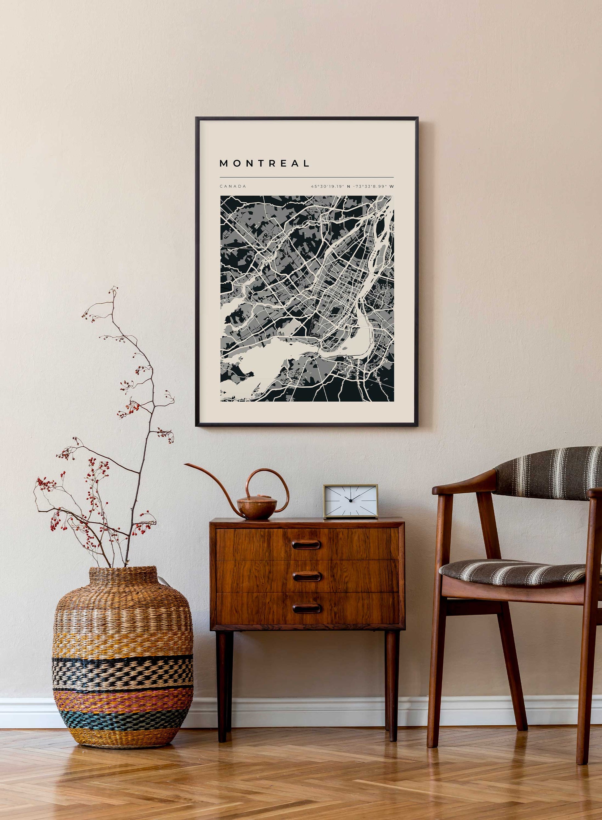 Montreal Map, Poster | Oppositewall.com