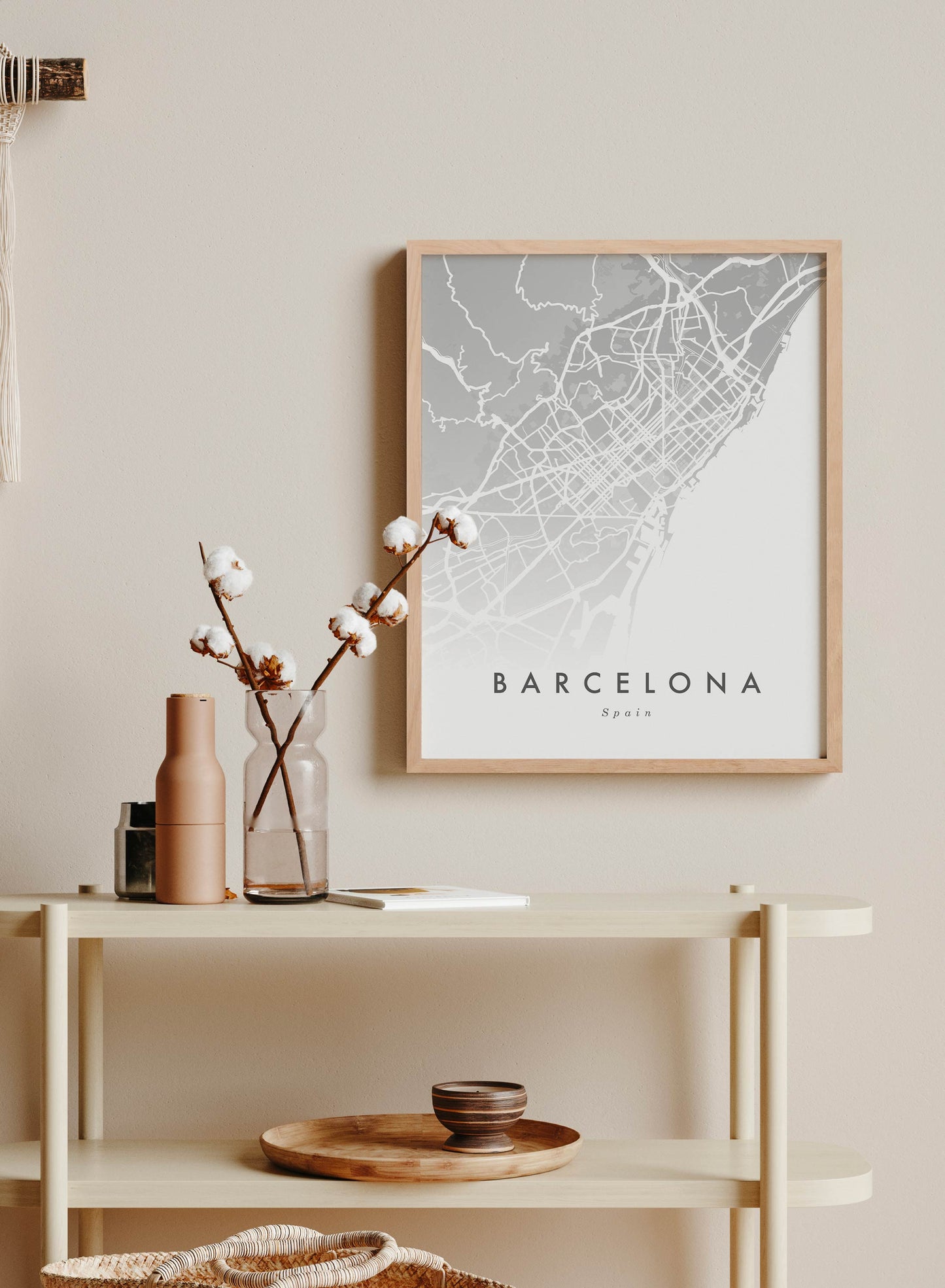 Barcelona Map Illustration, Poster | Oppositewall.com