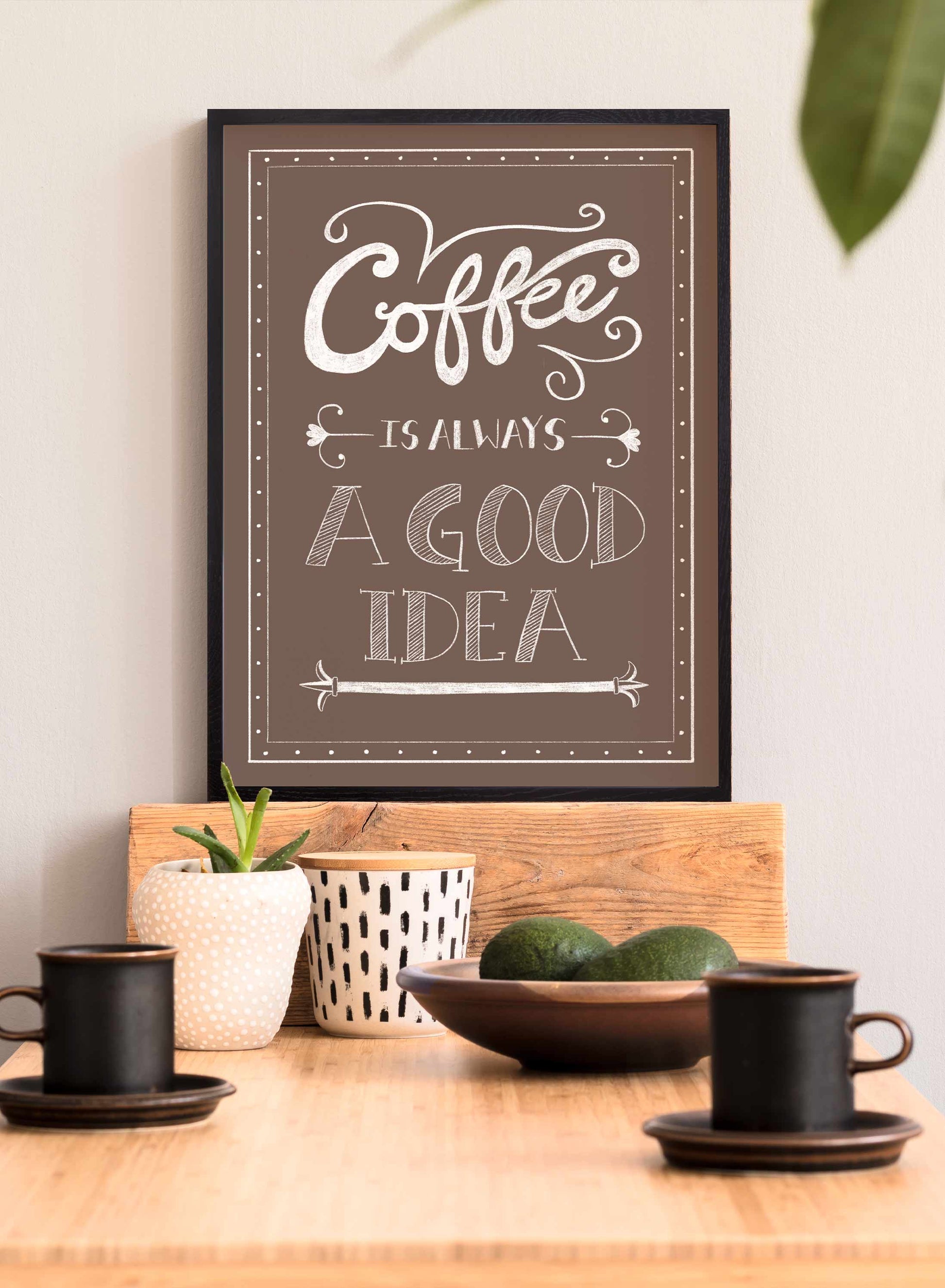 Black Board Coffee typography, Poster | Oppositewall.com