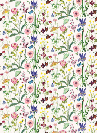 Midsommar | Butterflies and Flowers Wallpaper by Opposite Wall