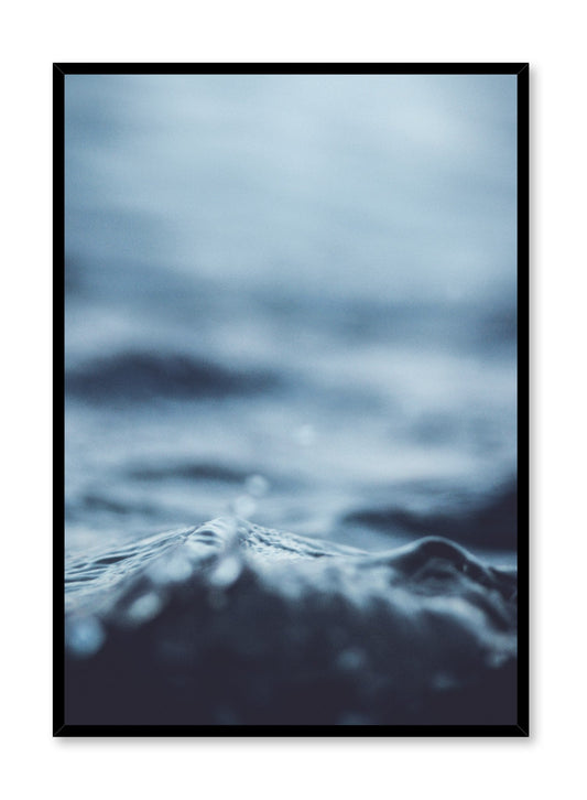 Modern minimalist art print by Opposite Wall with wave White Water blue photography