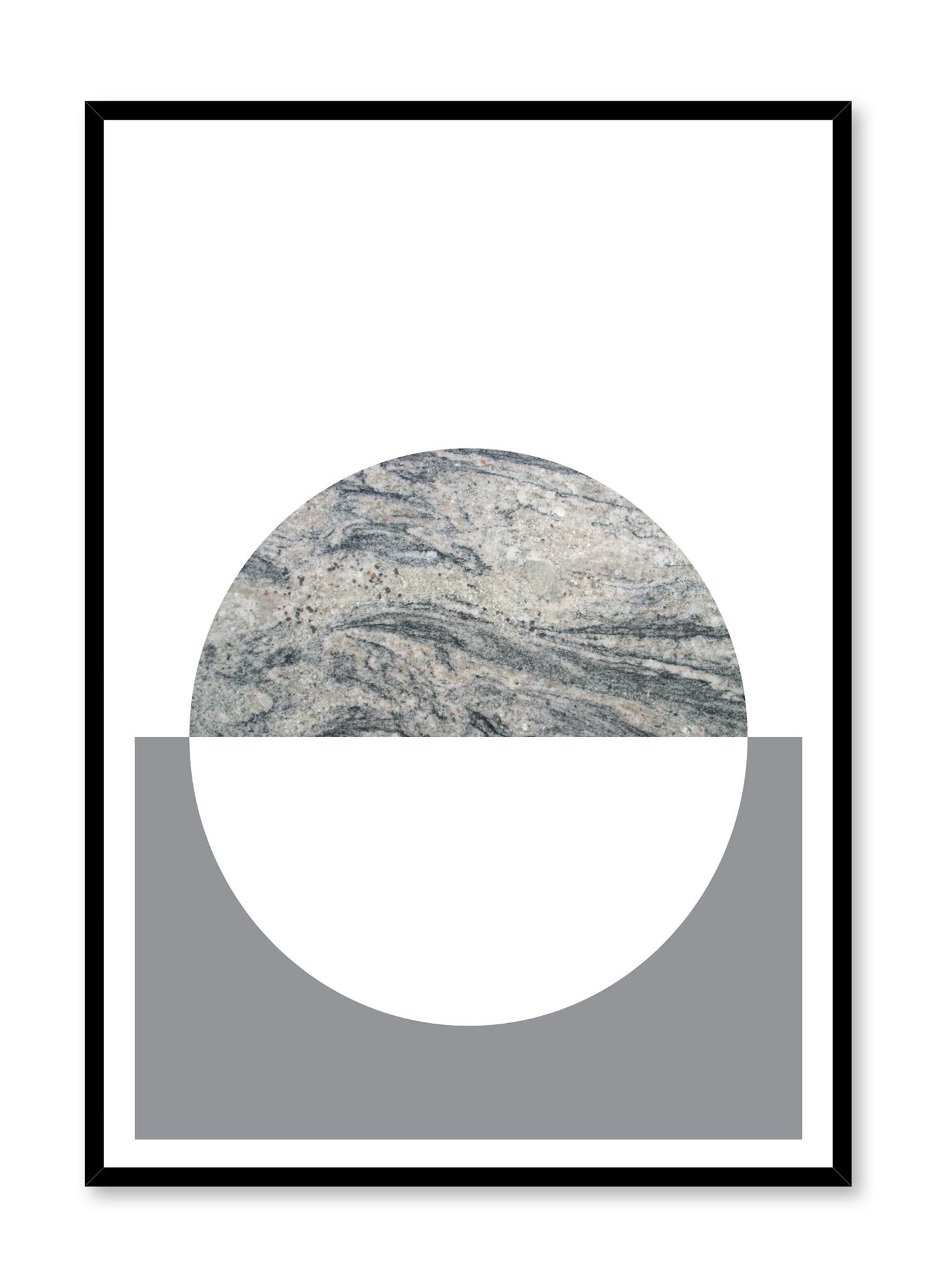 Scandinavian graphic art print by Opposite Wall with Cool Grey abstract design
