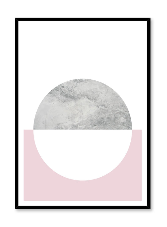 minimalist poster by Opposite Wall with trendy pink and marble abstract graphic design Heavenly