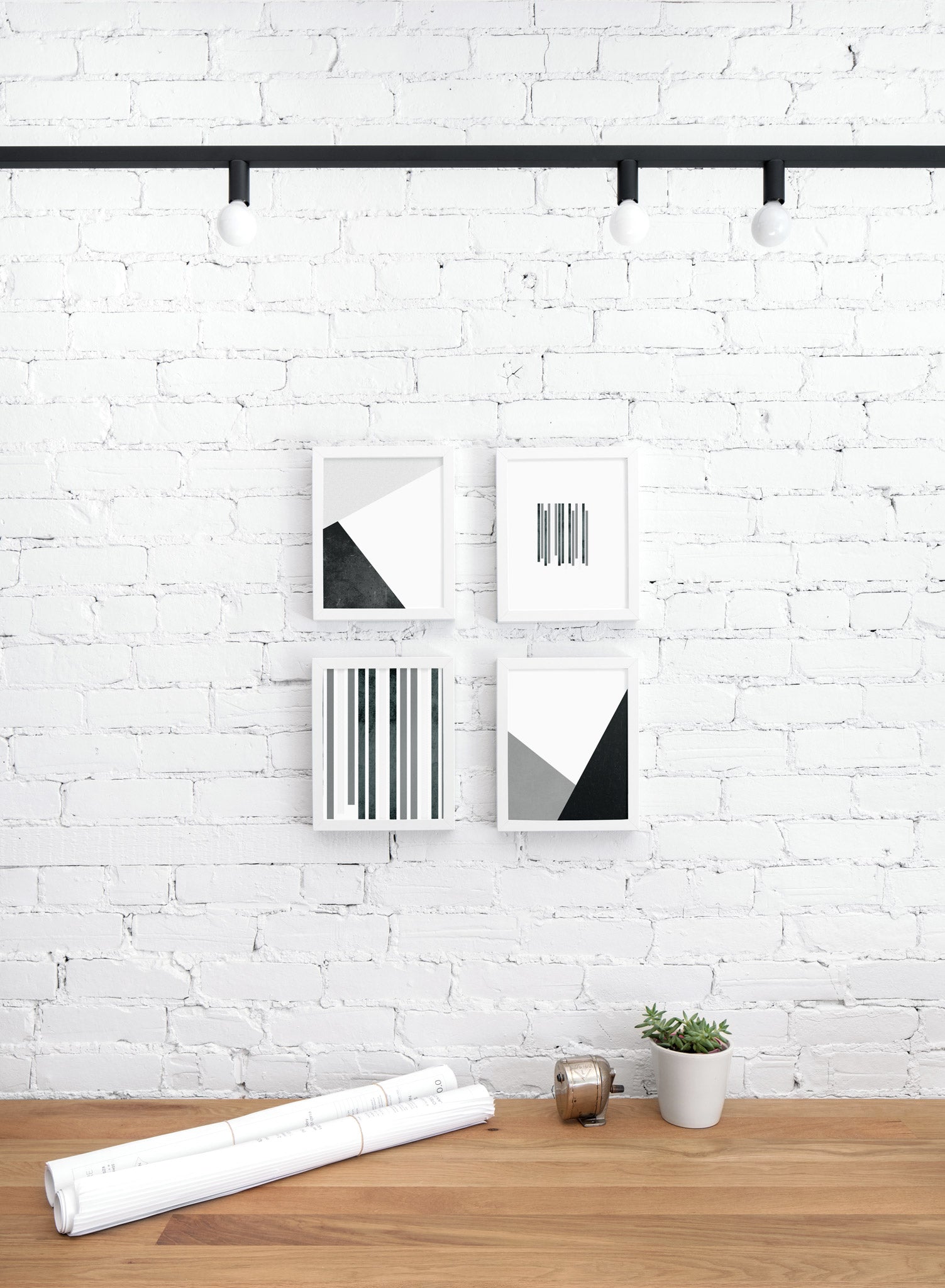 Scandinavian poster by Opposite Wall with abstract graphic Side Angle design - Personal office