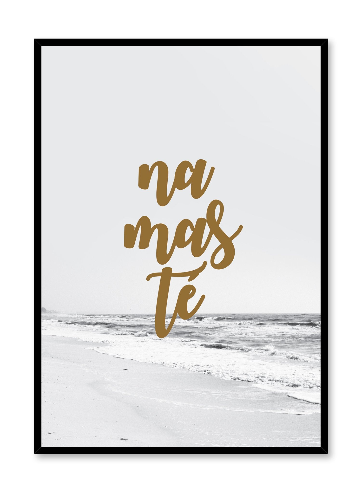 Scandinavian poster by Opposite Wall with trendy art photo with Namaste graphic typography design