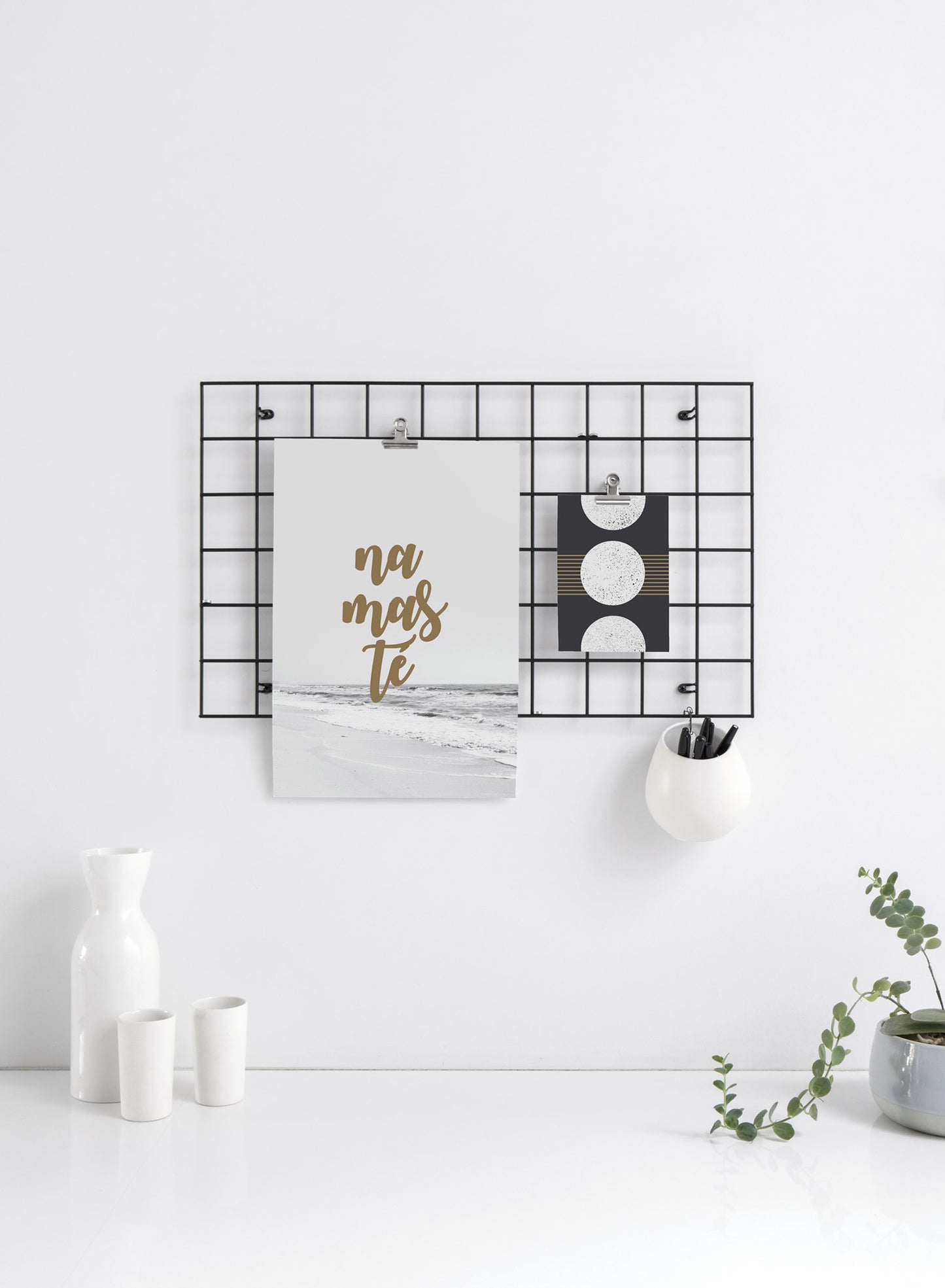 Scandinavian poster by Opposite Wall with Trendy art photo with Namaste graphic typography design - Kitchen