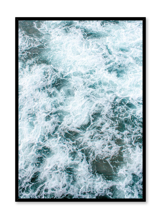 Modern minimalist art print by Opposite Wall with Swirl blue water photography