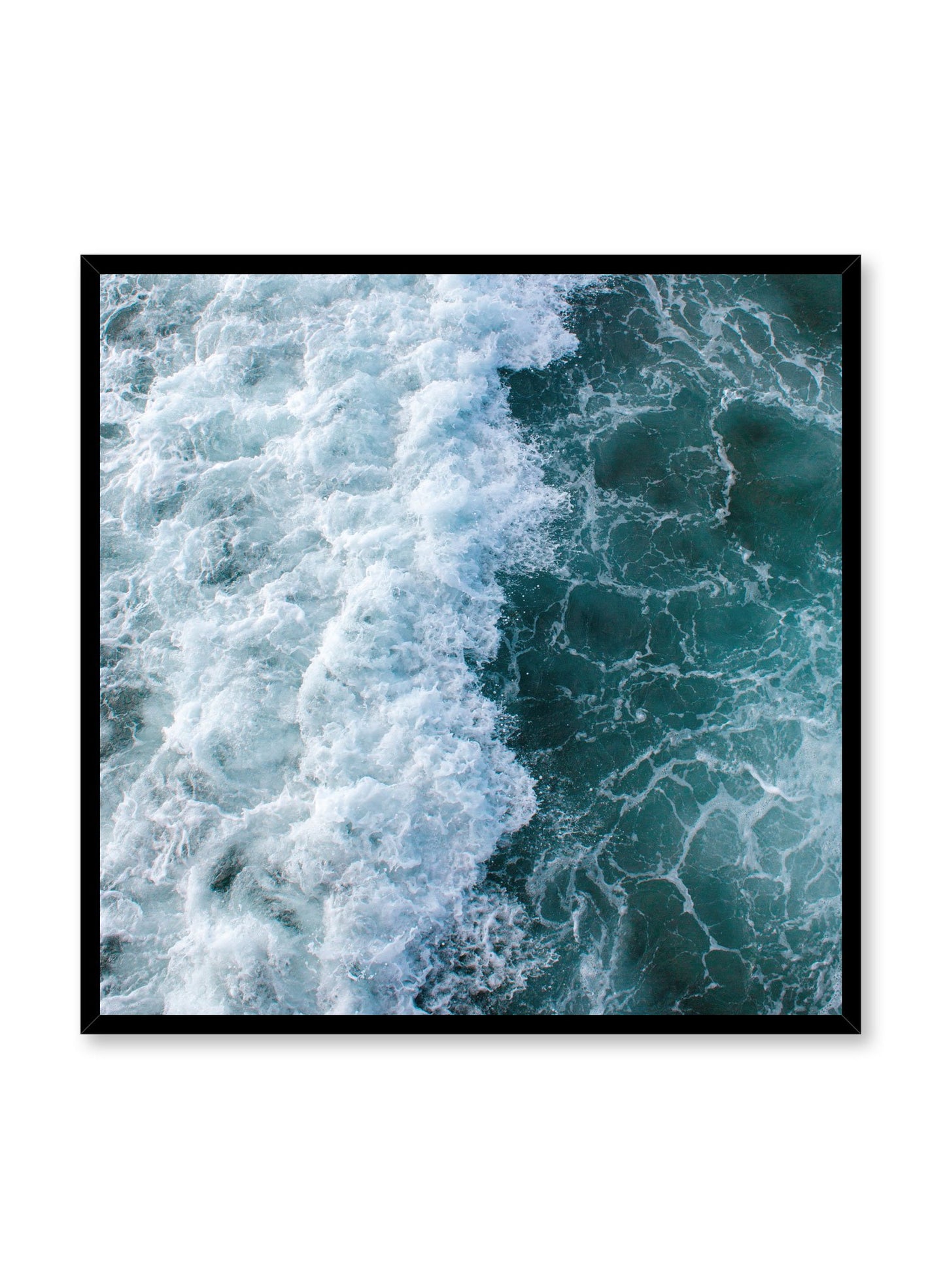 Modern minimalist poster by Opposite Wall with Emerald waters photography in square format