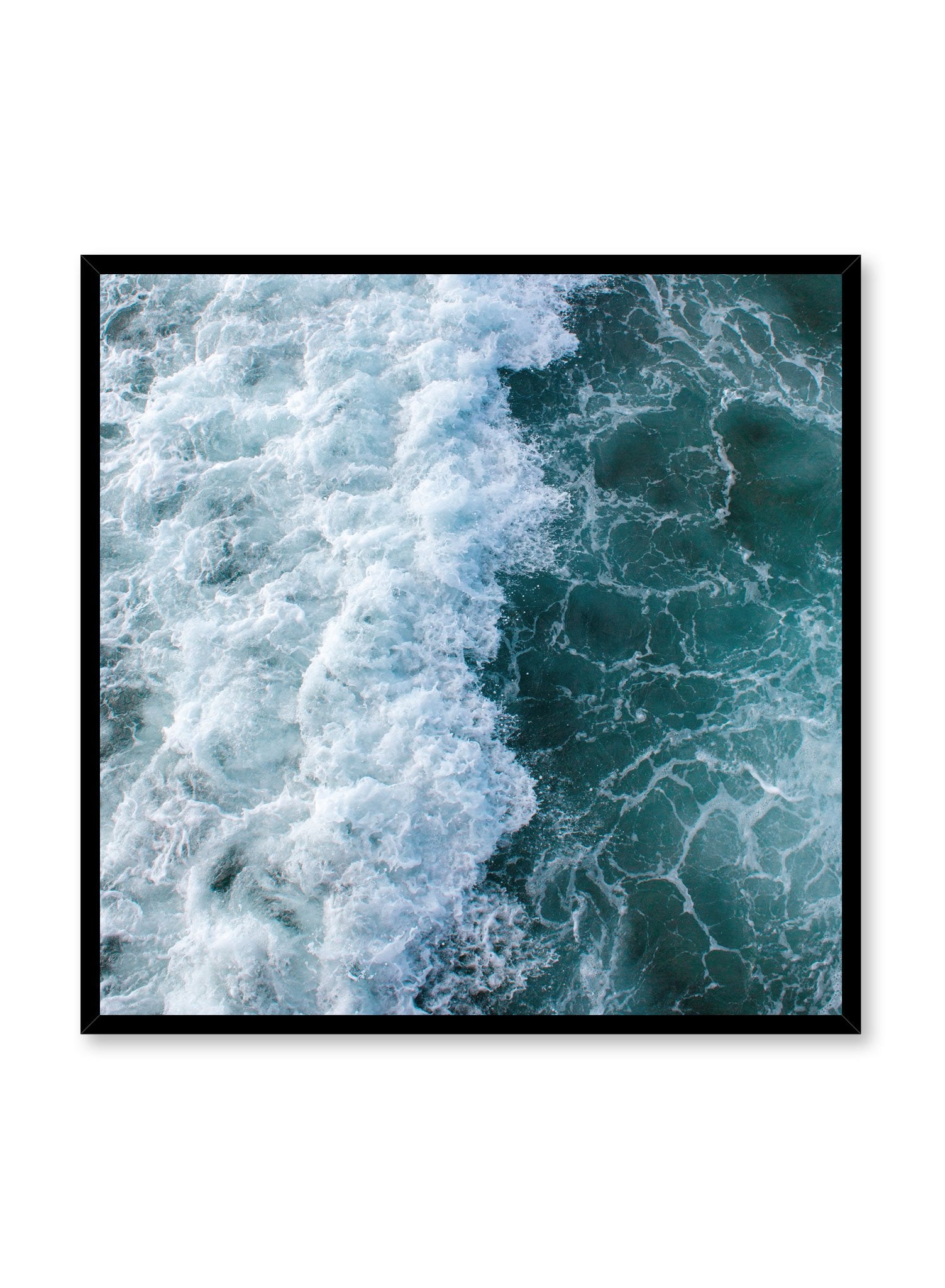 Modern minimalist poster by Opposite Wall with Emerald waters photography in square format