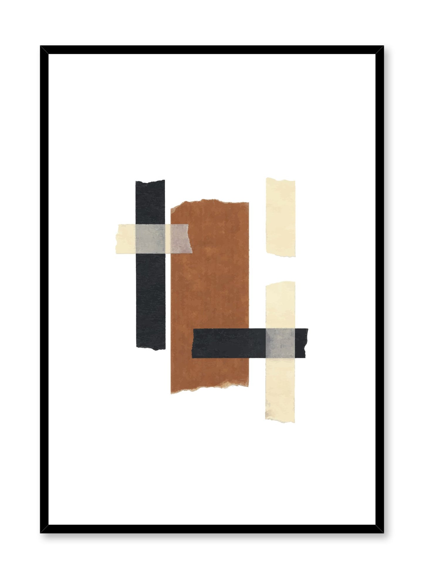 Modern minimalist poster by Opposite Wall with abstract Collage No.1