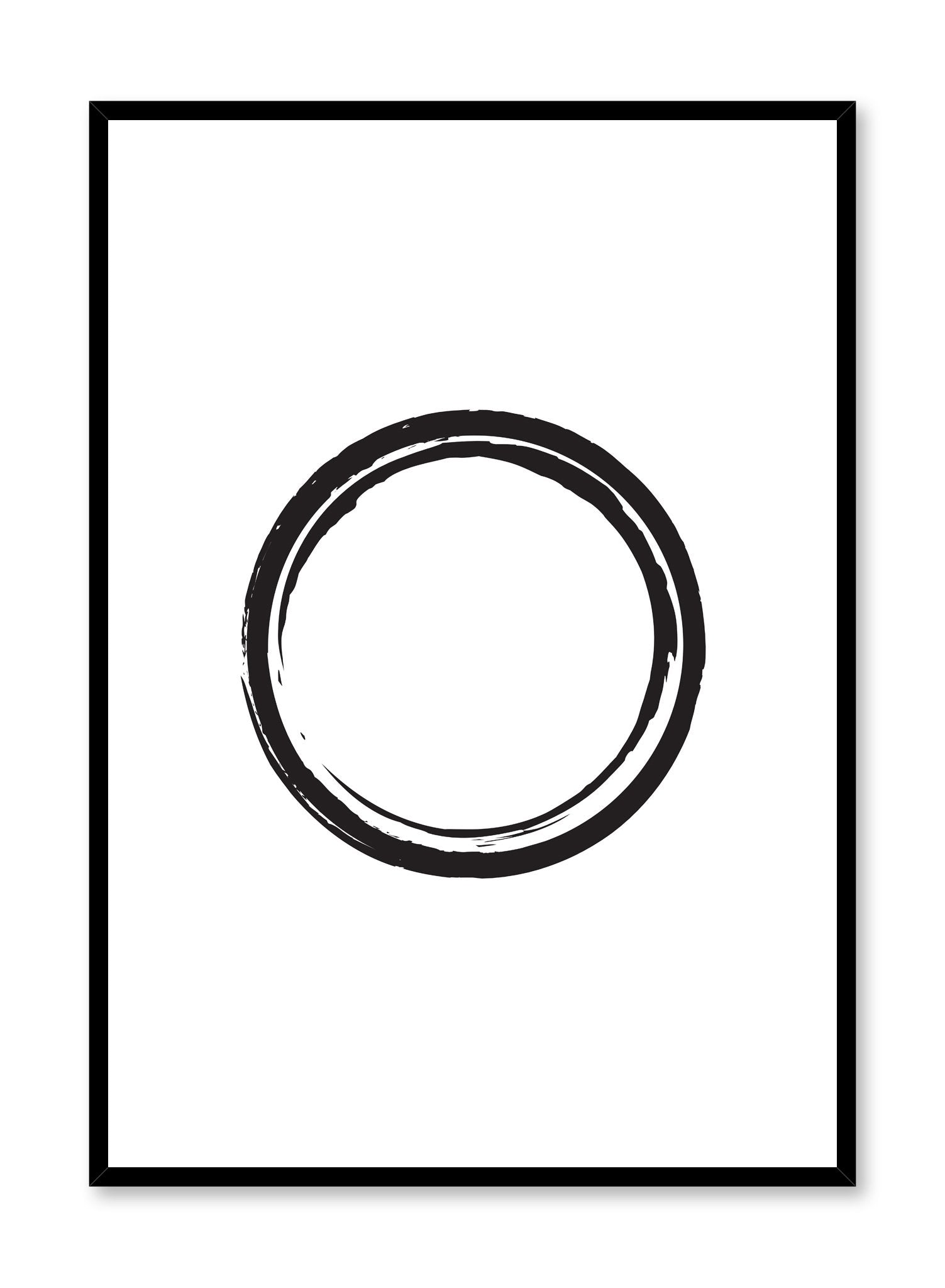 Modern minimalist poster by Opposite Wall with Black Circle abstract geometric design