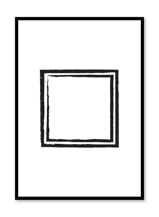 Modern minimalist poster by Opposite Wall with Black Square abstract geometric design