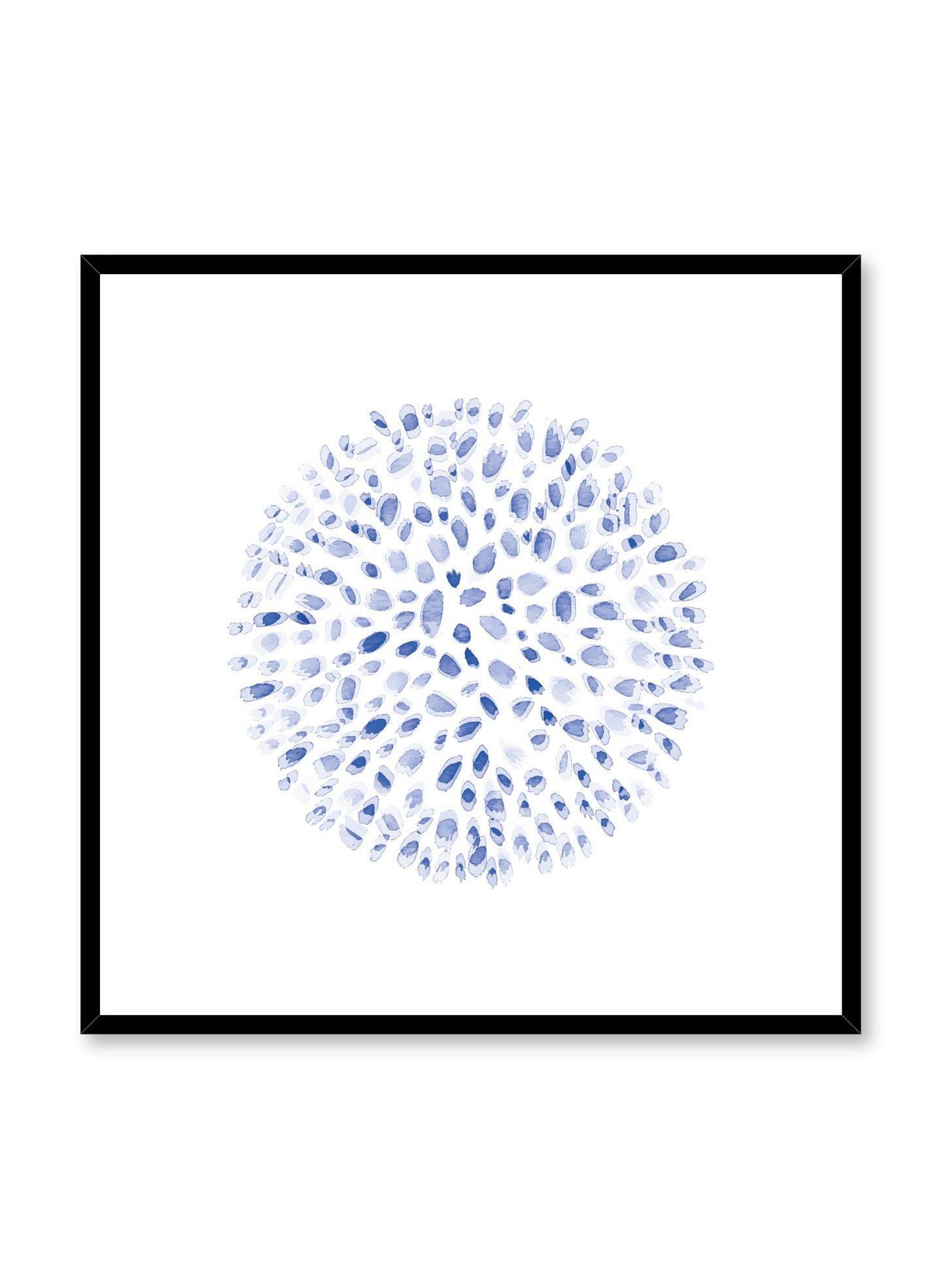 Modern minimalist poster by Opposite Wall with abstract illustration of Blue Dreams in square format
