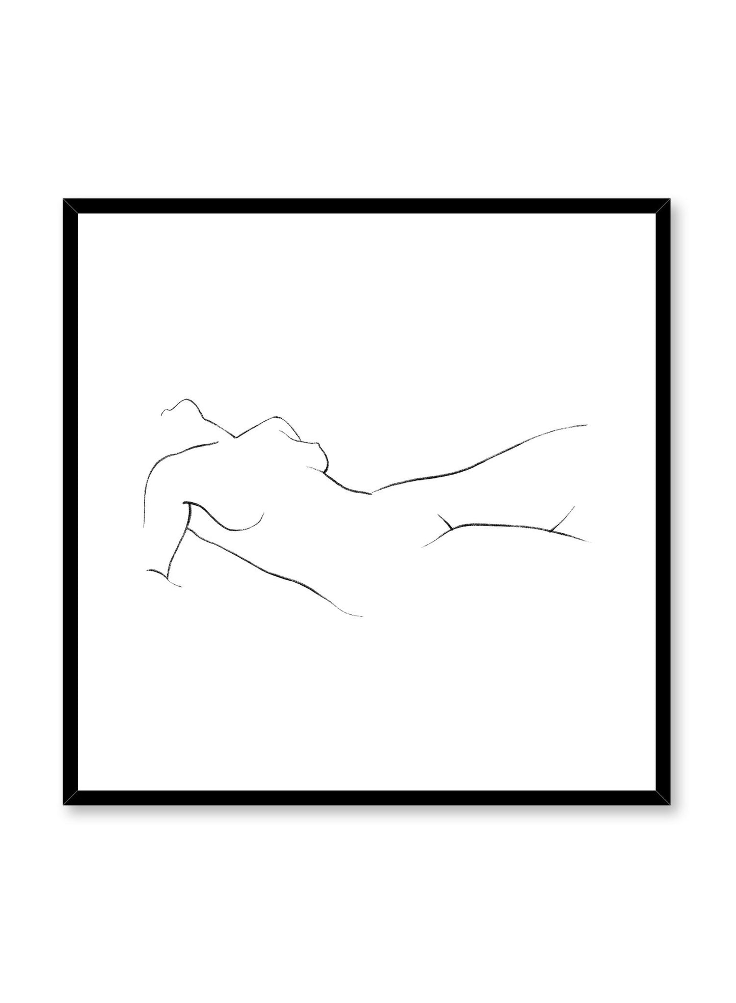 Modern minimalist poster by Opposite Wall with abstract illustration of Nude Landscape in square format